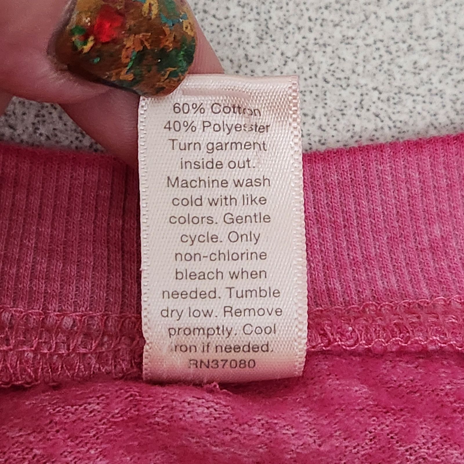 Other Cato Active Pink Heathered Raglan 3/4 Sleeves Sweatshirt XS Size XS / US 0-2 / IT 36-38 - 5 Thumbnail