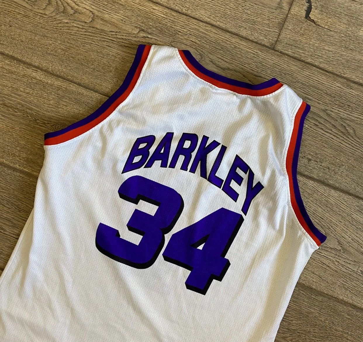 MINT VTG CHAMPION PHOENIX SUNS CHARLES BARKLEY 34 NBA JERSEY - Main Image