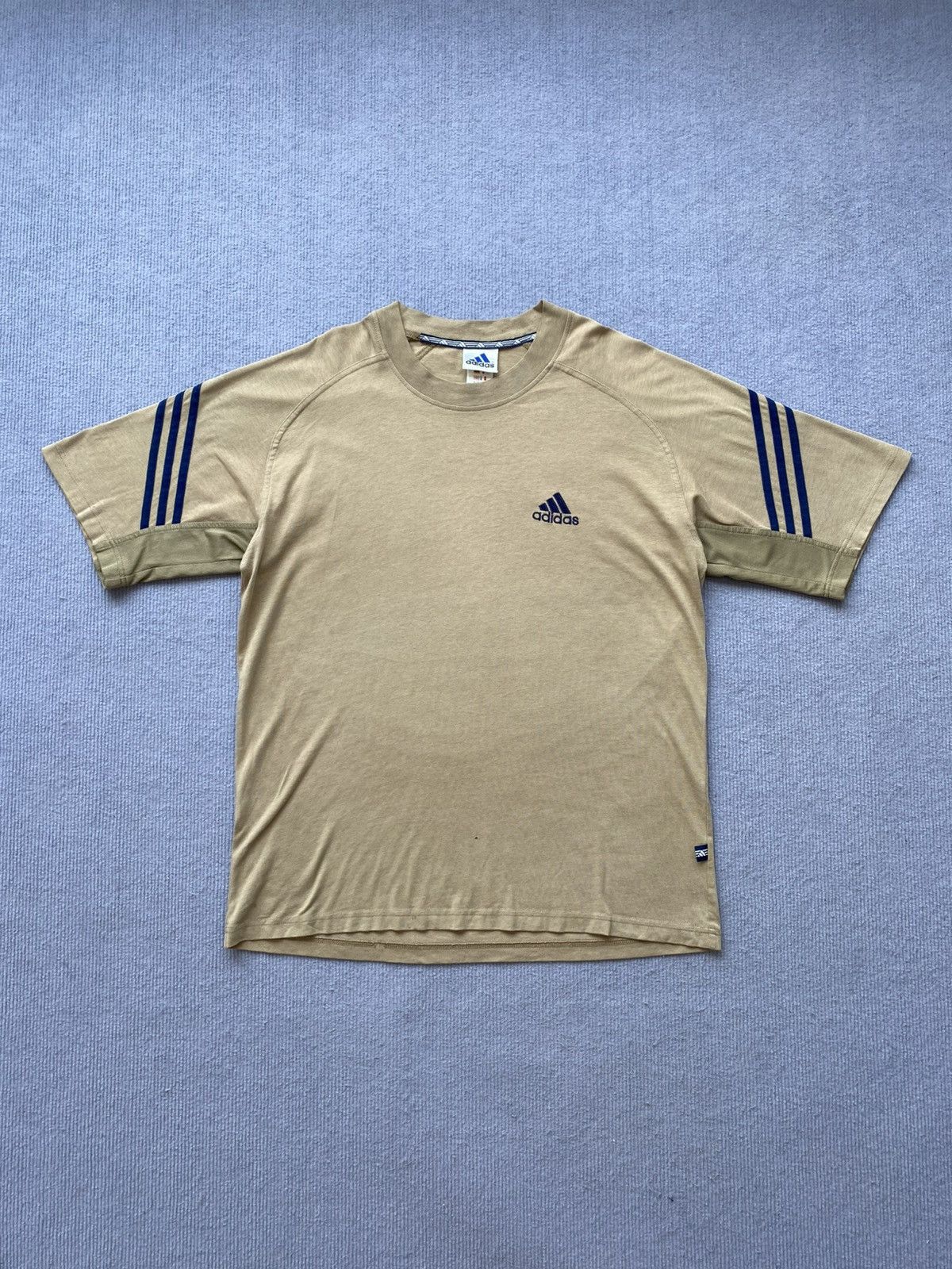 Adidas Vintage 1999/2000 Adidas Beige Embroidery Tee✨ Size US L / EU 52-54 / 3 - 2 Thumbnail