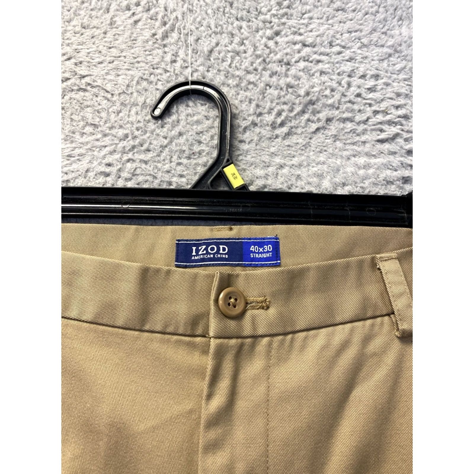 Izod Izod American Chino Pants Mens 40x30 Light Brown Regular Fit Flat Front Cotton Stretch /0829 Size US 40 / EU 56 - 3 Thumbnail