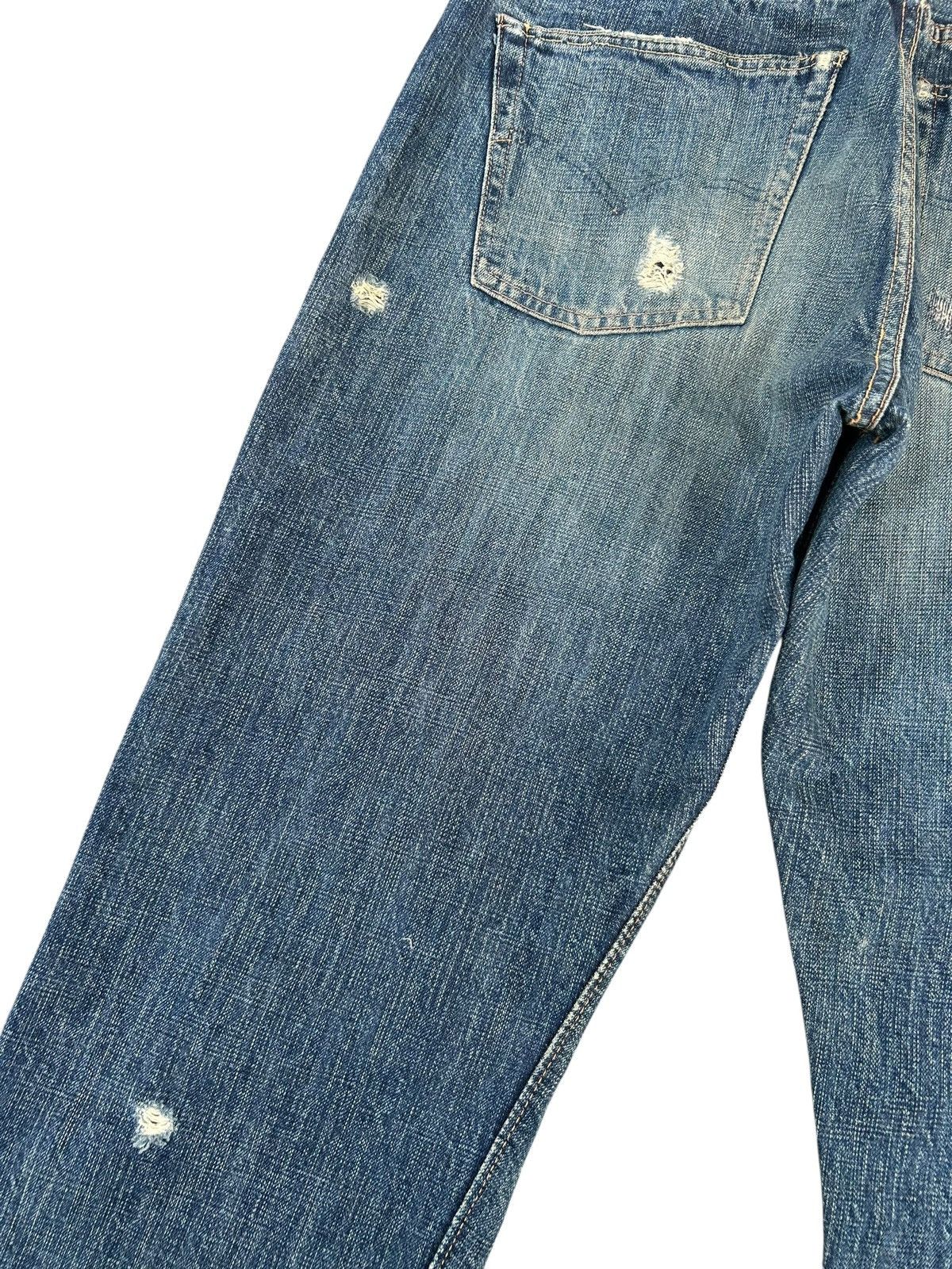Kapital Vintage Japanese Brand Selvedge Distressed Repair Denim Jean Size US 33 - 14 Thumbnail