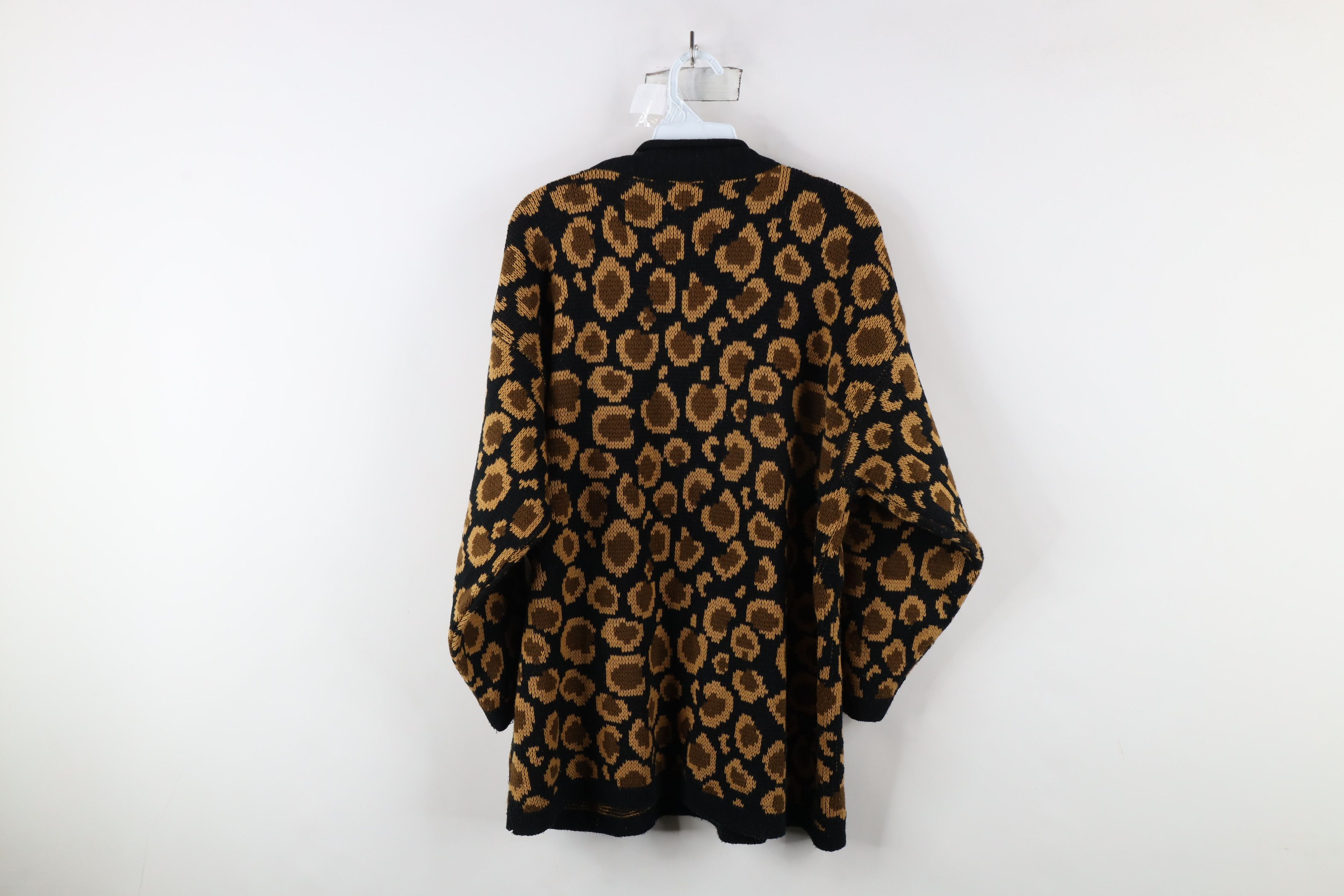 Vintage Vintage 90s Streetwear Leopard Print Marled Knit Sweater Size XL / US 12-14 / IT 48-50 - 7 Thumbnail