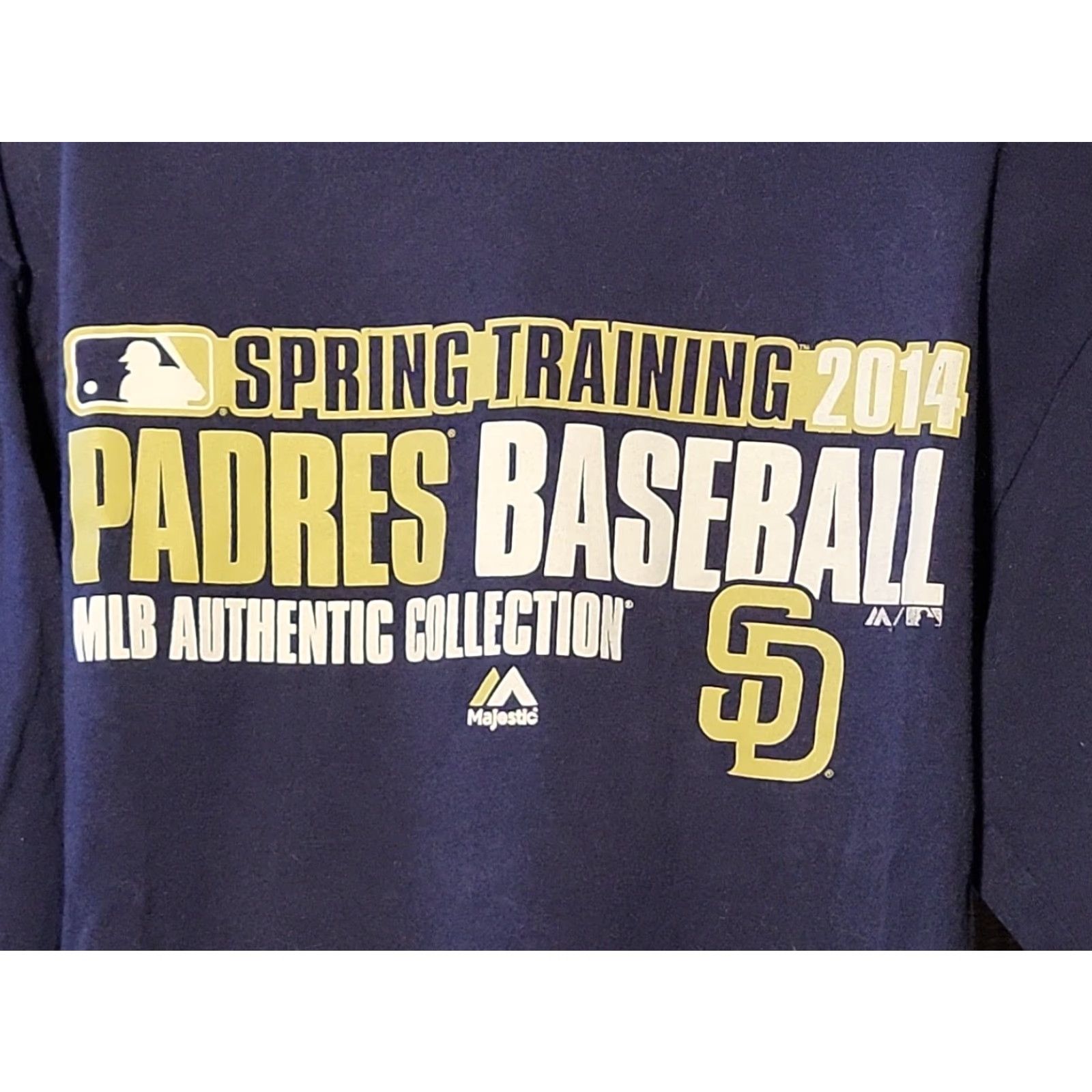 MLB PADRES MAJESTIC T-SHIRT LS 2014 SPRING TRAINING MLB BLUE LG MEN RUNS 44" X 27" X 24.5" XP Size US L / EU 52-54 / 3 - 2 Thumbnail