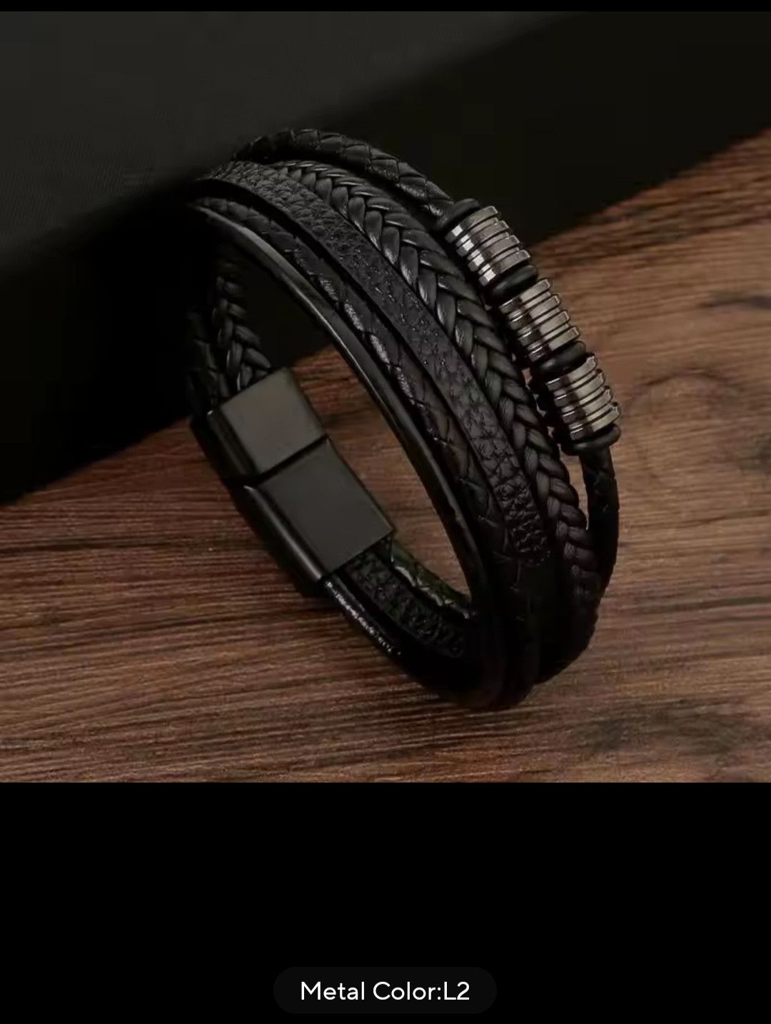 Homemade Handcrafted Leather Bracelet – Multi-Layer Braided Design Size ONE SIZE - 11 Thumbnail