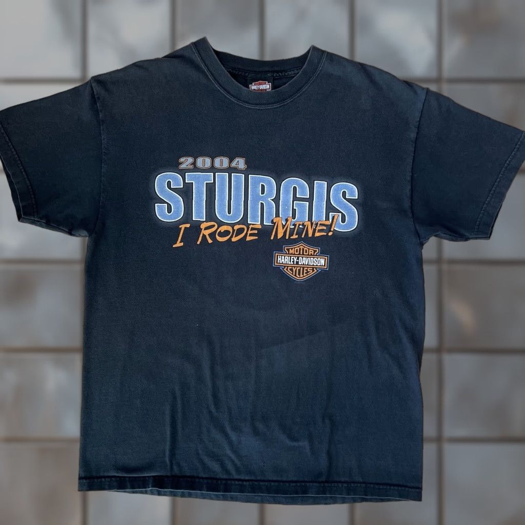 Harley Davidson VINTAGE Harley-Davidson Sturgis Shirt L Black 90s Biker USA T-Shirt Men Large Harley-Davidson Shirt Slug Size US L / EU 52-54 / 3 - 1 Thumbnail