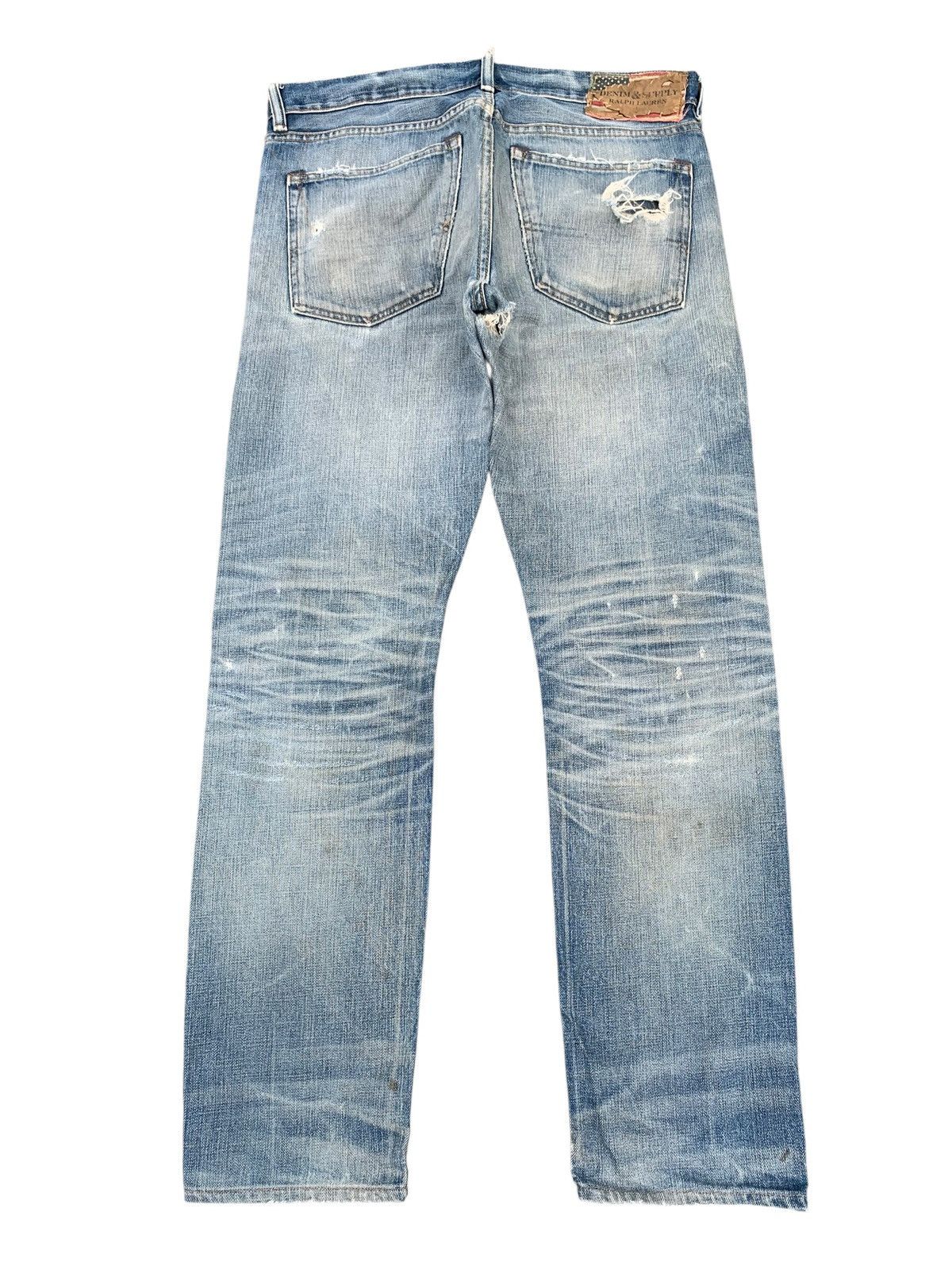 Polo Ralph Lauren DENIM & SUPPLY POLO RALPH LAUREN RL DISTRESSED DENIM Size US 35 - 2 Thumbnail