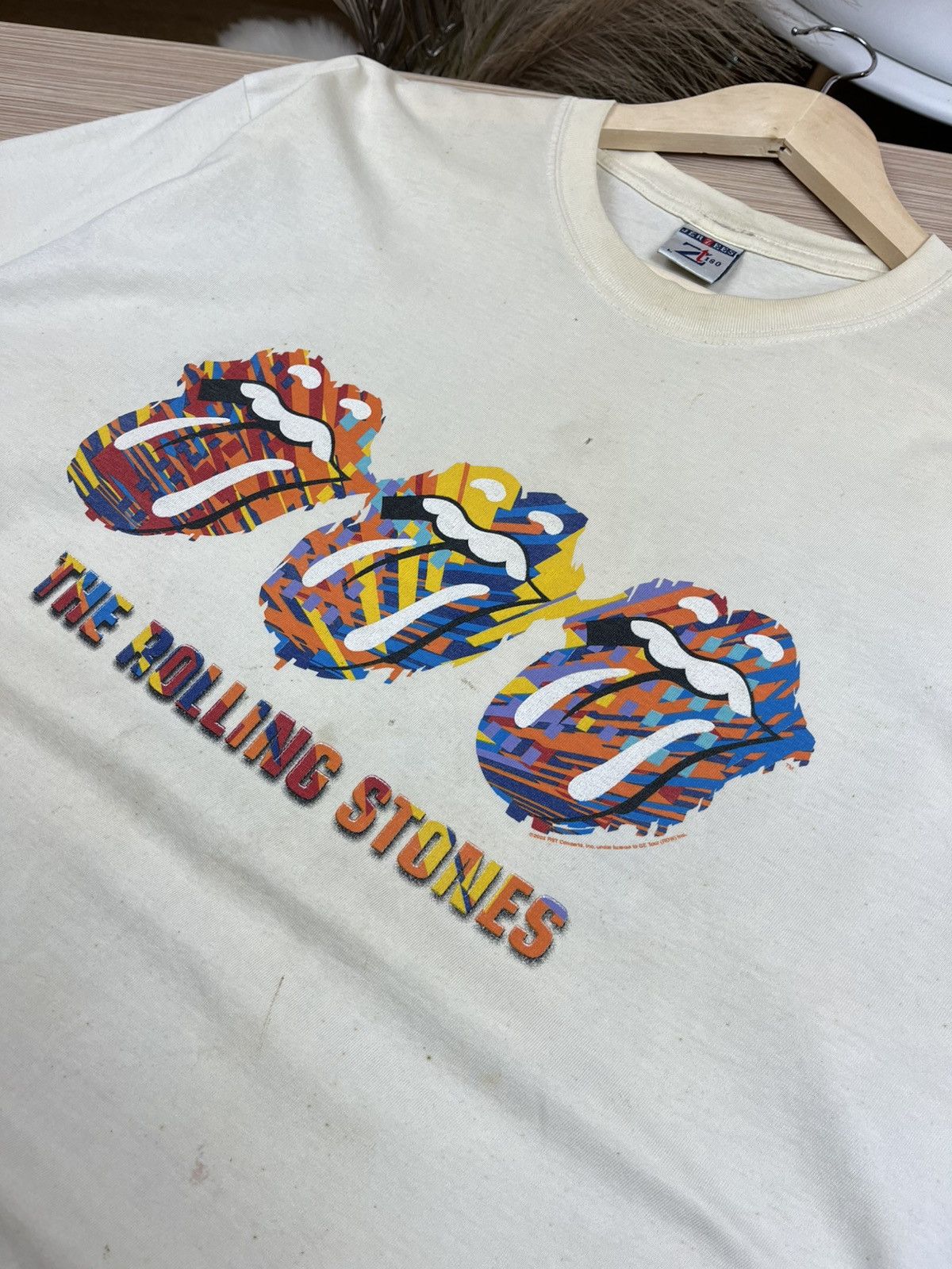 Vintage 2002 The Rolling Stones T-Shirt Tour Jerzees Tag