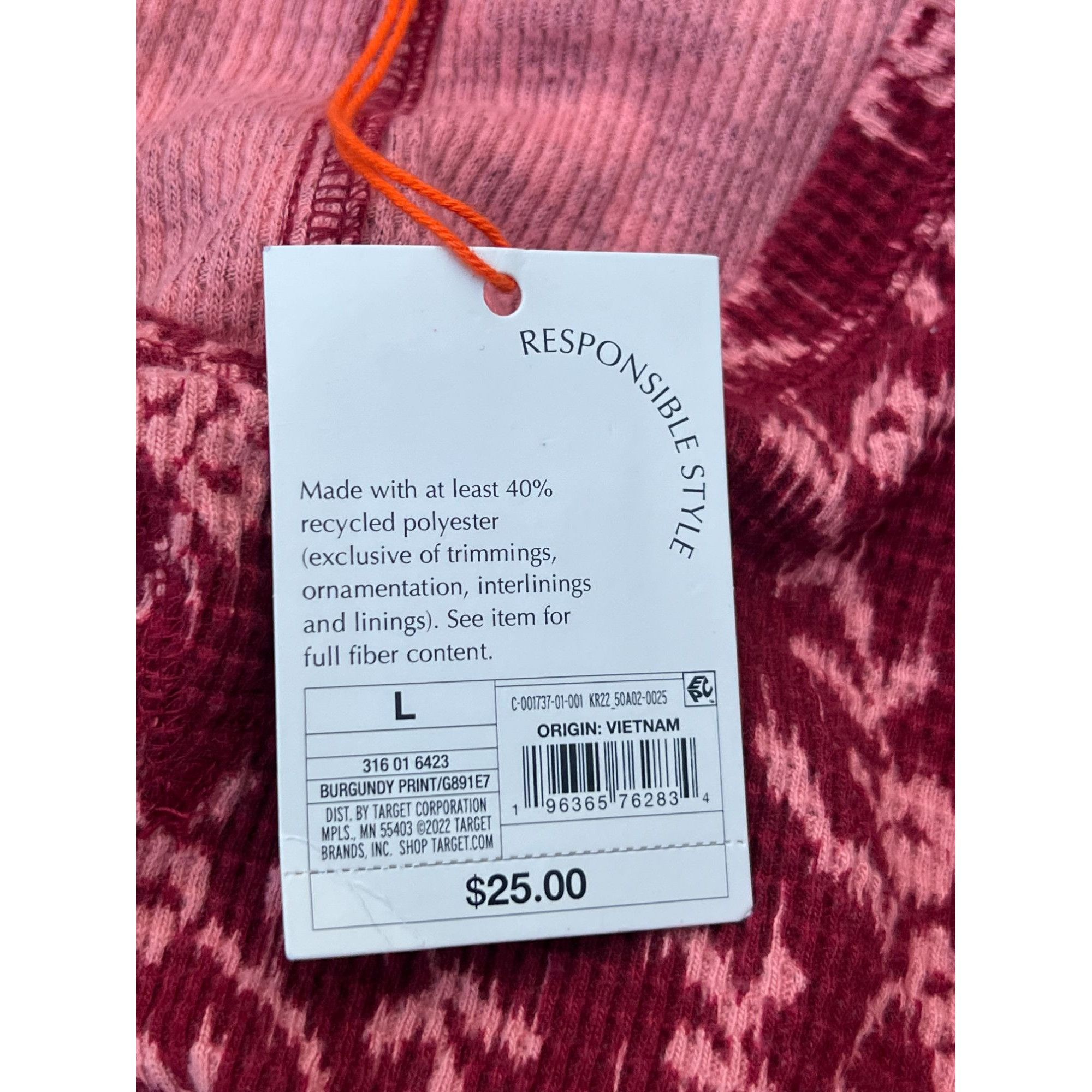 Other Knox Rose - Women's Long Sleeve Thermal Top - Burgundy - Lar Size L / US 10 / IT 46 - 10 Thumbnail