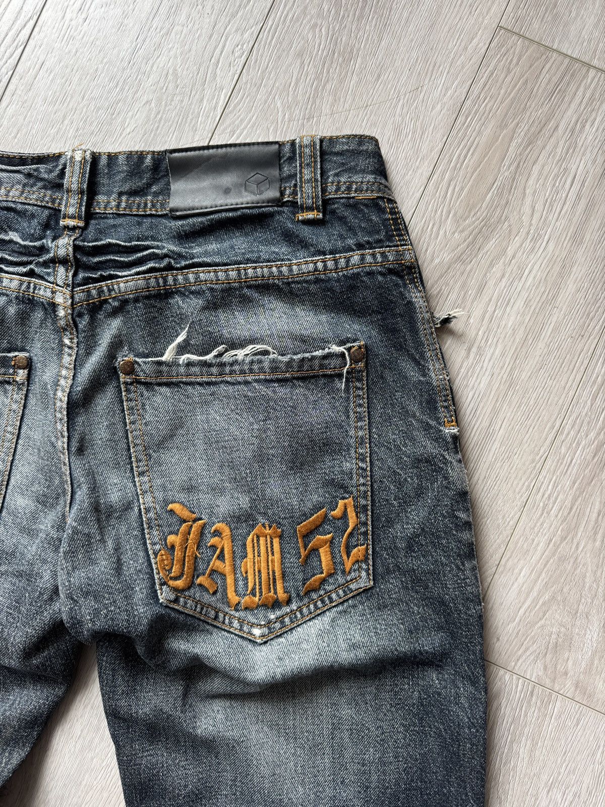 Designer × Japanese Brand × Vintage Vintage 2000’s Jam 52 Washed Denim Logo Straight Jeans Size US 30 / EU 46 - 9 Thumbnail