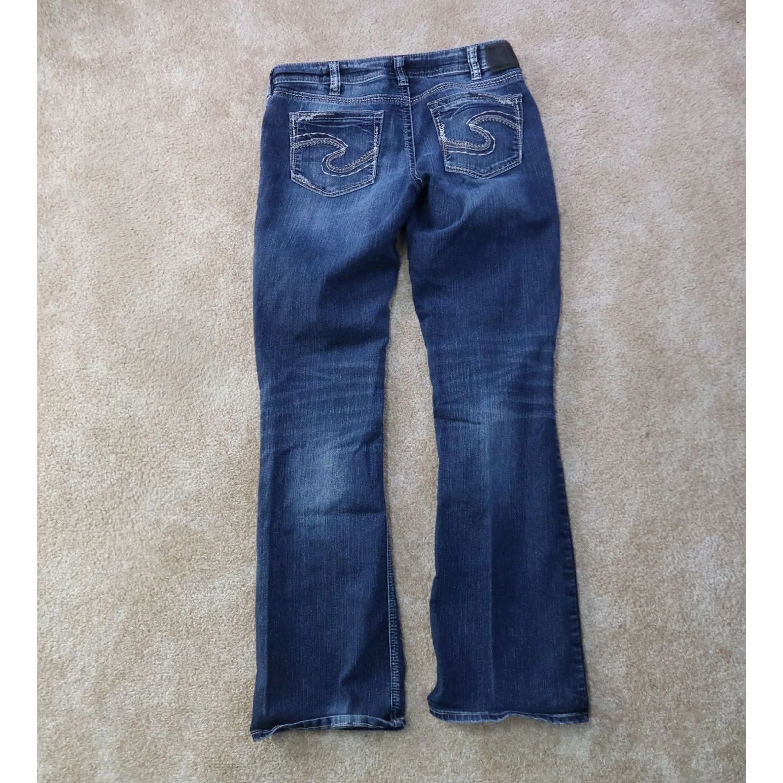 Silver Jeans Co. Silver Jeans Aiko Mid Bootcut Jeans Women's 30x33 Blue Stretch Denim Pants Size 30" / US 8 / IT 44 - 7 Thumbnail