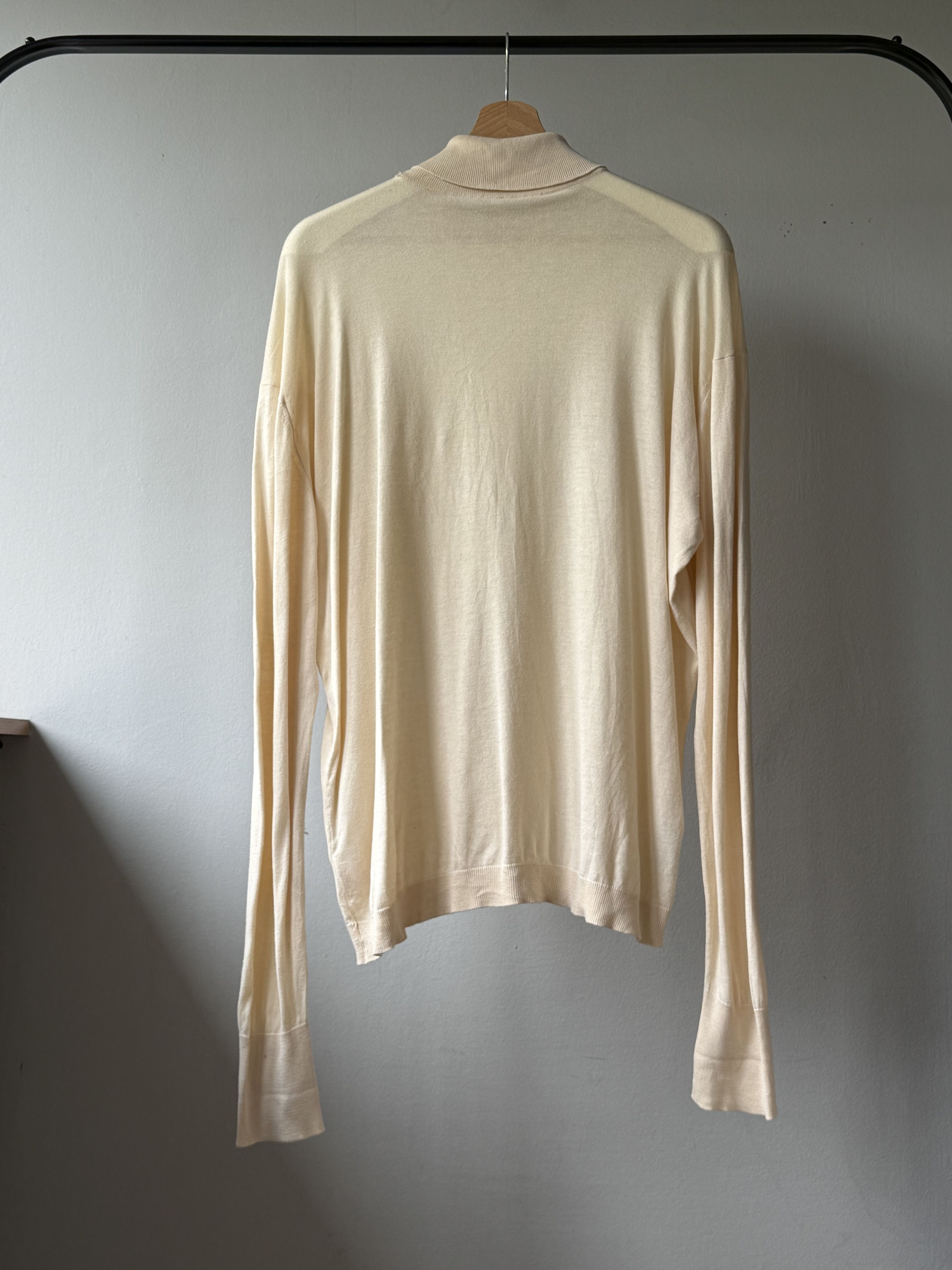 John Smedley John Smedley Beige Sea Island Cotton Roll Turtlneck Pullover Size US XL / EU 56 / 4 - 2 Thumbnail