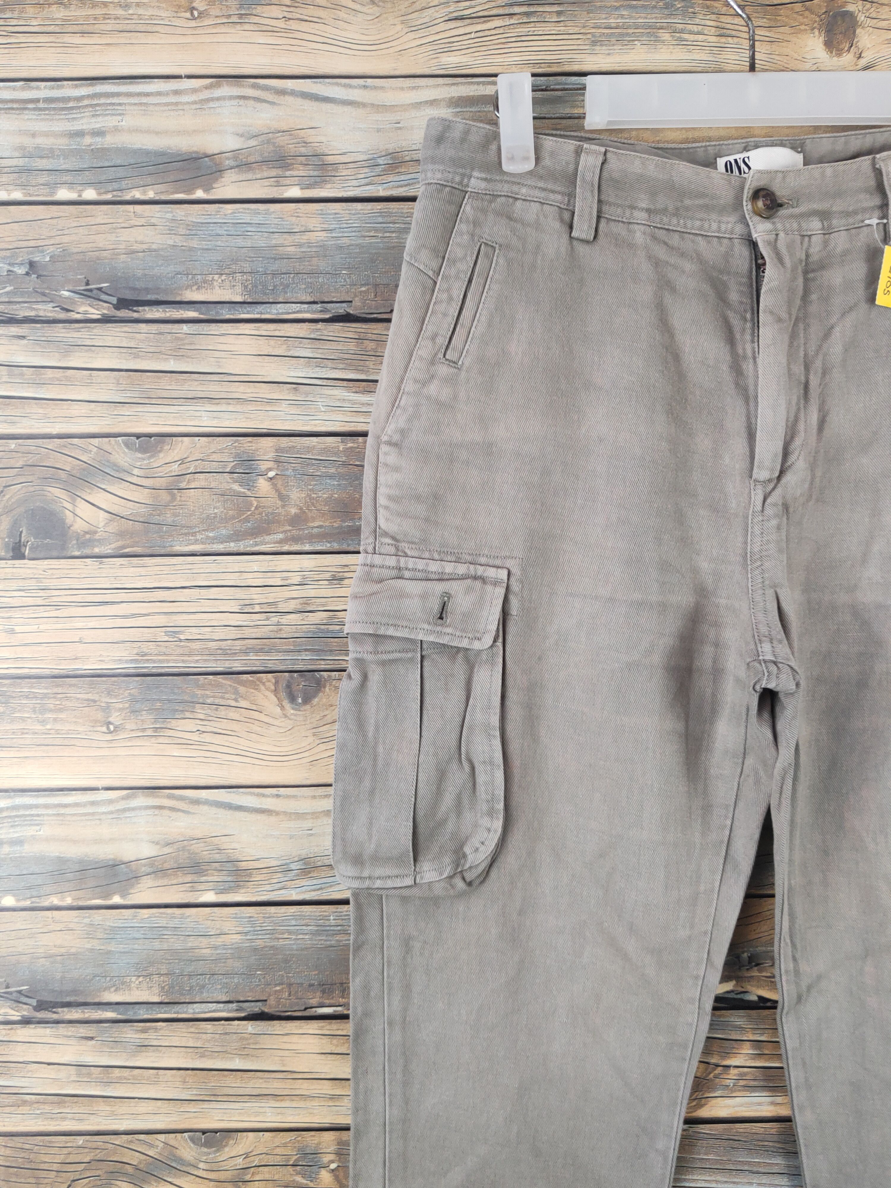 ONS DL Ons Olive Faded Multipocket Cargo Pants #2105 Size US 30 / EU 46 - 3 Thumbnail