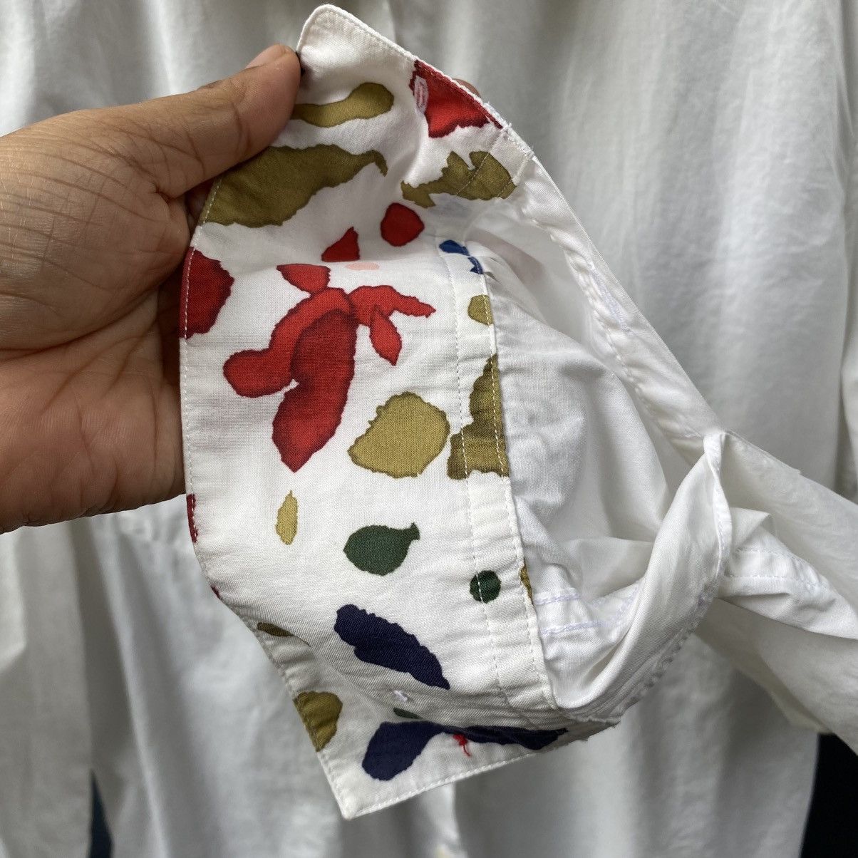 Paul Smith Paul Smith White Shirt with Floral Cuffs Size XL / US 12-14 / IT 48-50 - 14 Thumbnail