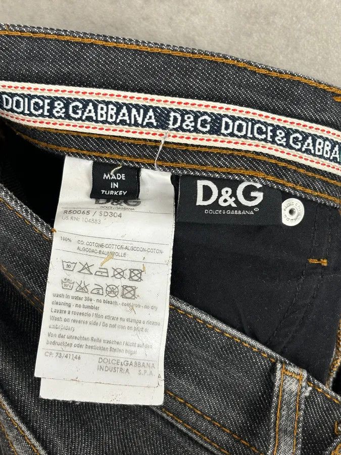 Dolce & Gabbana 2000s Dolce & Gabbana Dark Grey Denim Power Straight Jeans Size US 30 / EU 46 - 12 Thumbnail