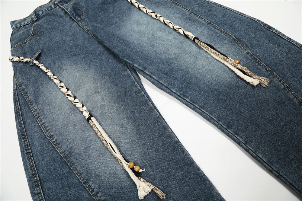 Jean Men's street waistline distressed washed scimitar jeans Size US 34 / EU 50 - 5 Thumbnail