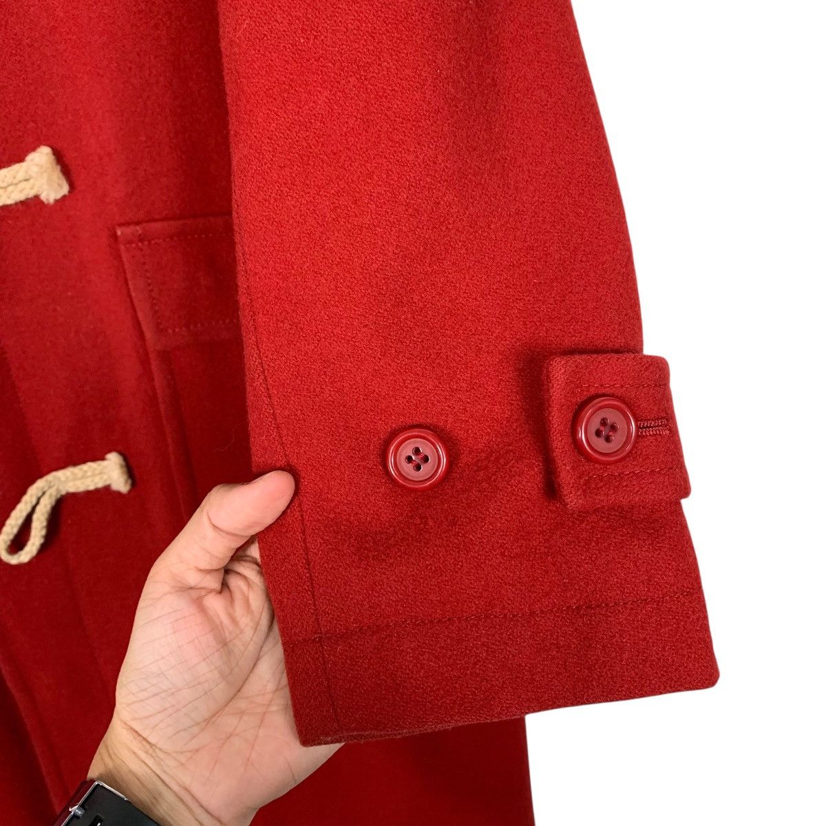 Japanese Brand Ined Red Duffle Coat Size M / US 6-8 / IT 42-44 - 14 Thumbnail