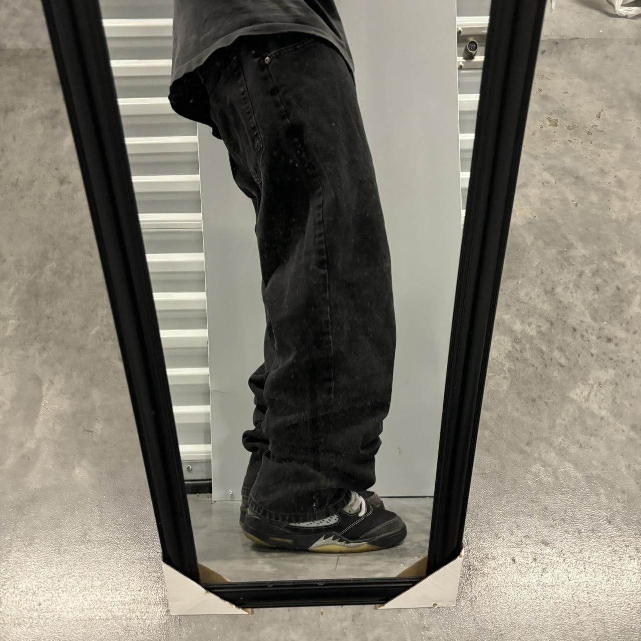 Japanese Brand × Vintage Crazy Vintage Y2K/2000s Grunge Solid Black Skater Denim Jeans! Size US 34 / EU 50 - 2 Thumbnail