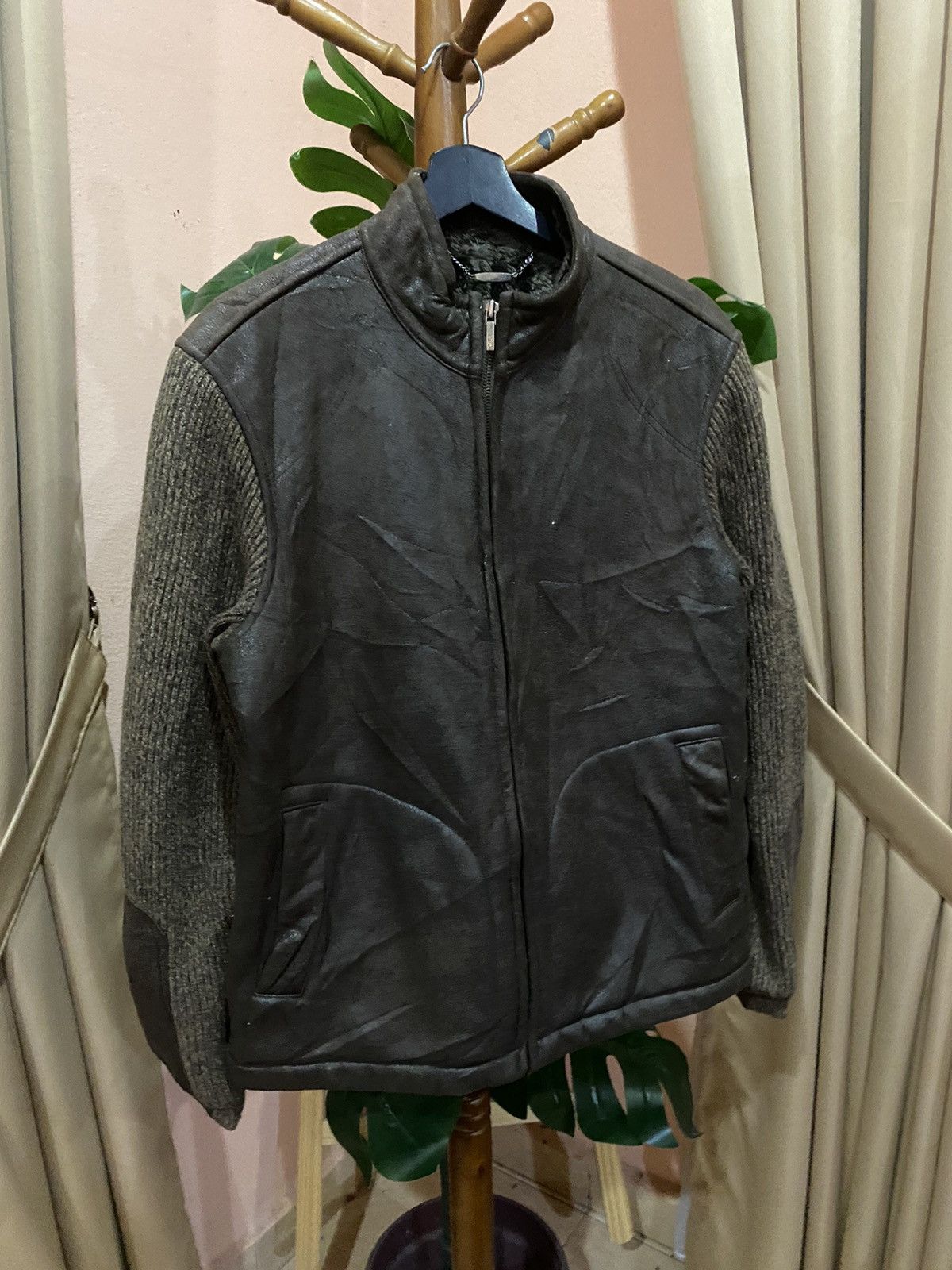 Vintage VINTAGE GAGAM SEUNGJE SUEDE AND KNIT JACKET Size US M / EU 48-50 / 2 - 5 Thumbnail