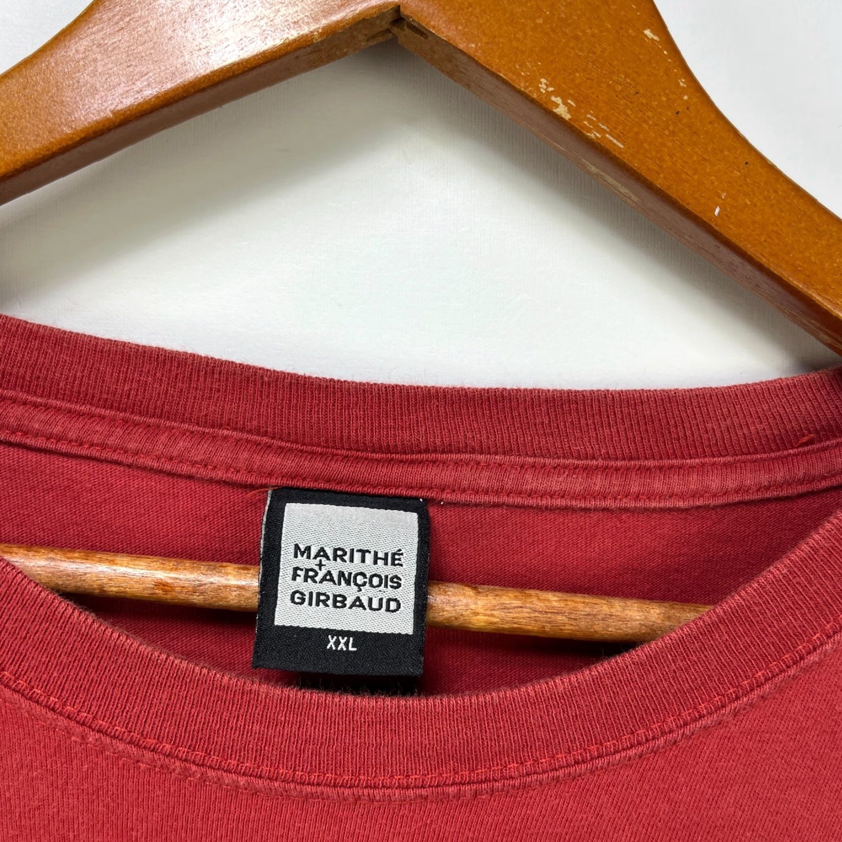 Vintage VINTAGE Marithe Francois Girbaud Long Sleeve Shirt 2XL Men Red Cotton 1990s Logo Pocket Knit 90s Shirt Mens Size US XXL / EU 58 / 5 - 3 Thumbnail