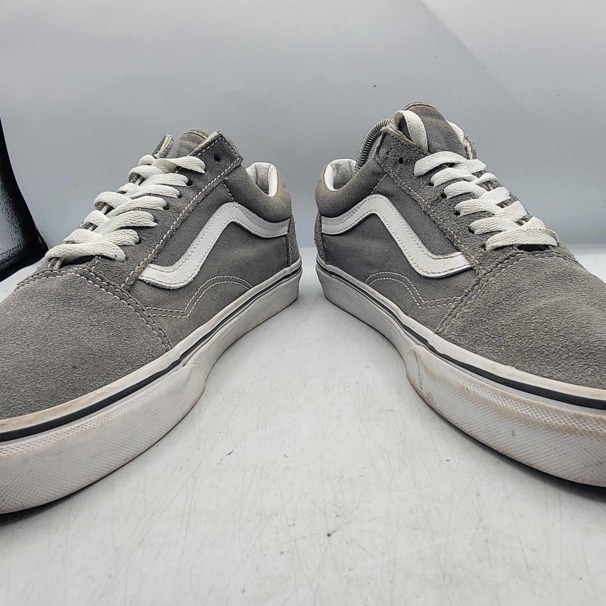 Vans Vans Old Skool Mens 9.5 Gray White Sneaker Shoes Skate Casua Size US 9.5 / EU 42-43 - 3 Thumbnail