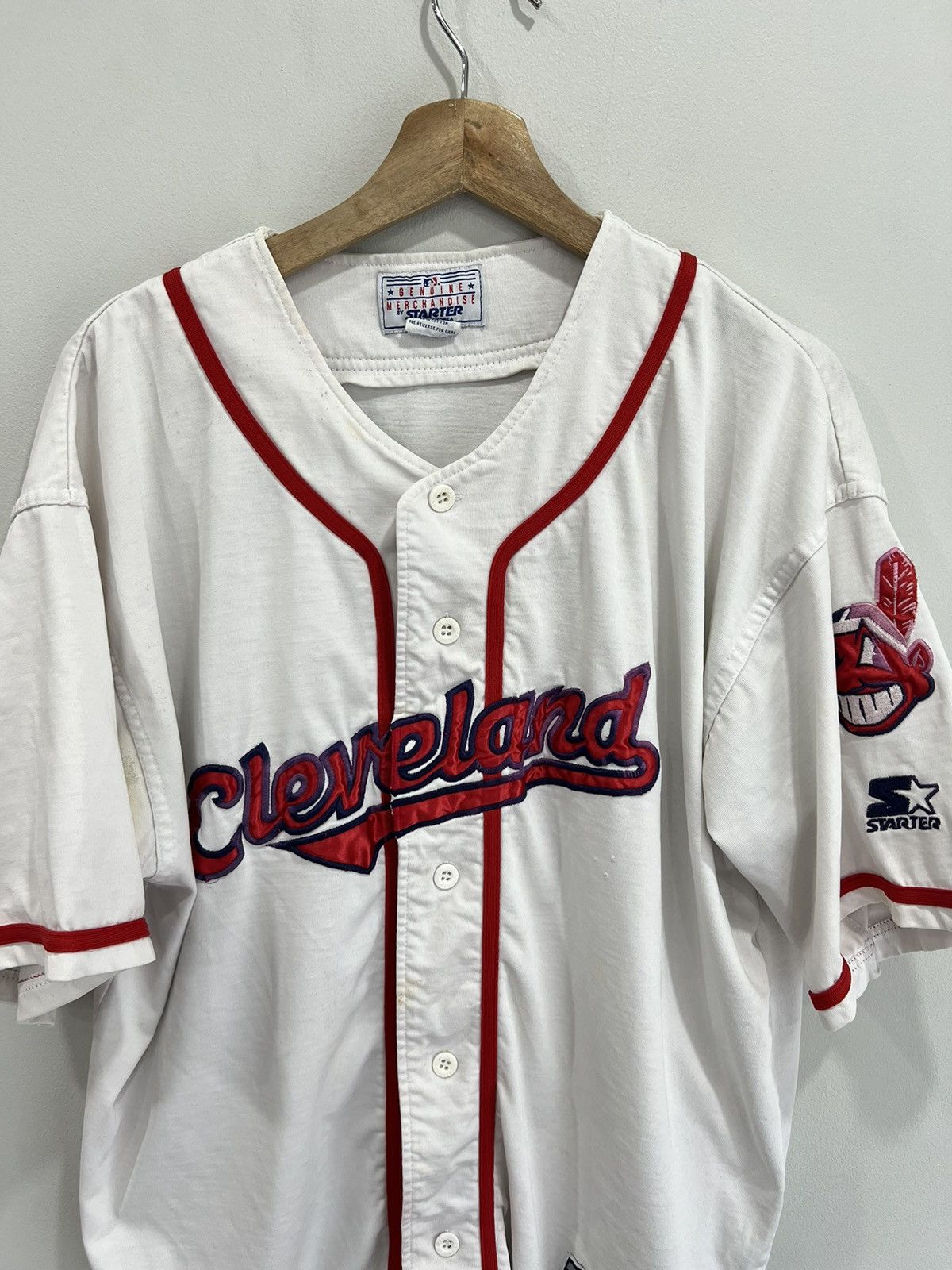 Starter × Vintage Vintage Cleveland Indians Starter Baseball jersey Size US XL / EU 56 / 4 - 3 Thumbnail
