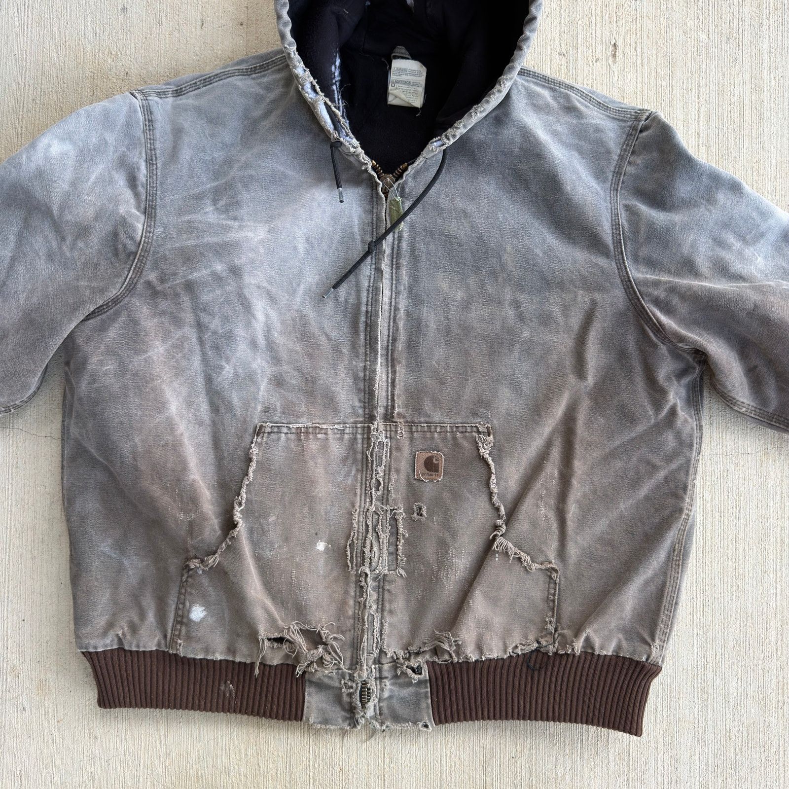 Carhartt × Vintage Carhartt J130 CHT Brown hooded work wear jacket Size US XL / EU 56 / 4 - 3 Thumbnail
