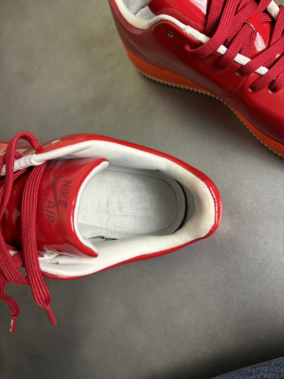 Nike × Supreme × Vintage 2006 Nike Air Force 1 Supreme Seamless Patent Leather VNTG Size US 10 / EU 43 - 14 Thumbnail