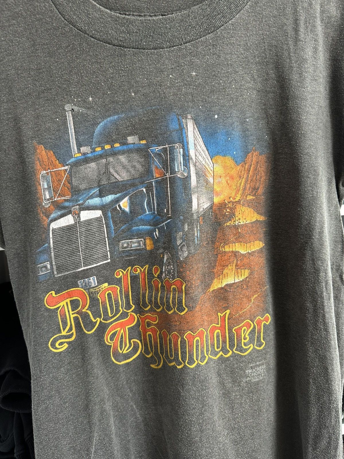 Harley Davidson 🔥VINTAGE HARLEY DAVIDSON STYLE ROLLING THUNDER T-SHIRT🔥 Size US S / EU 44-46 / 1 - 2 Thumbnail