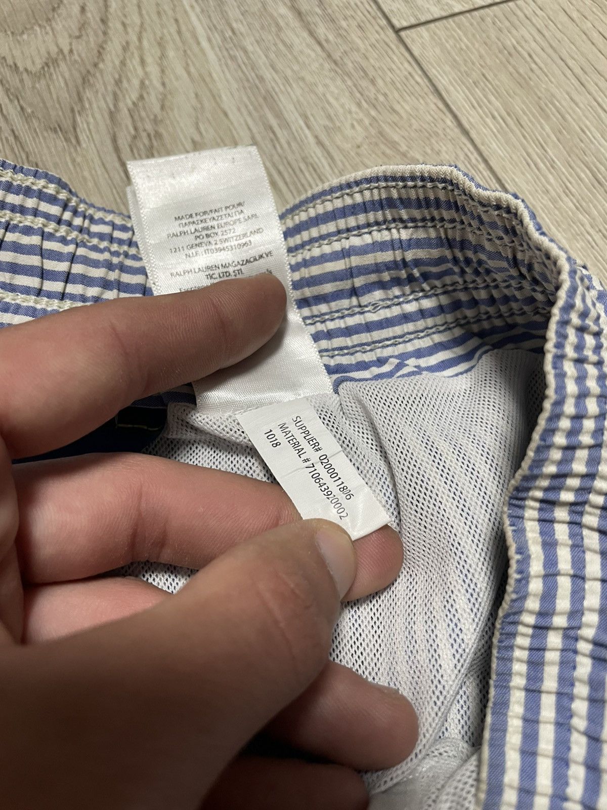 Polo Ralph Lauren Rare Polo Ralph Lauren Custom Striped Swimming Shorts Logo Size US 36 / EU 52 - 22 Thumbnail
