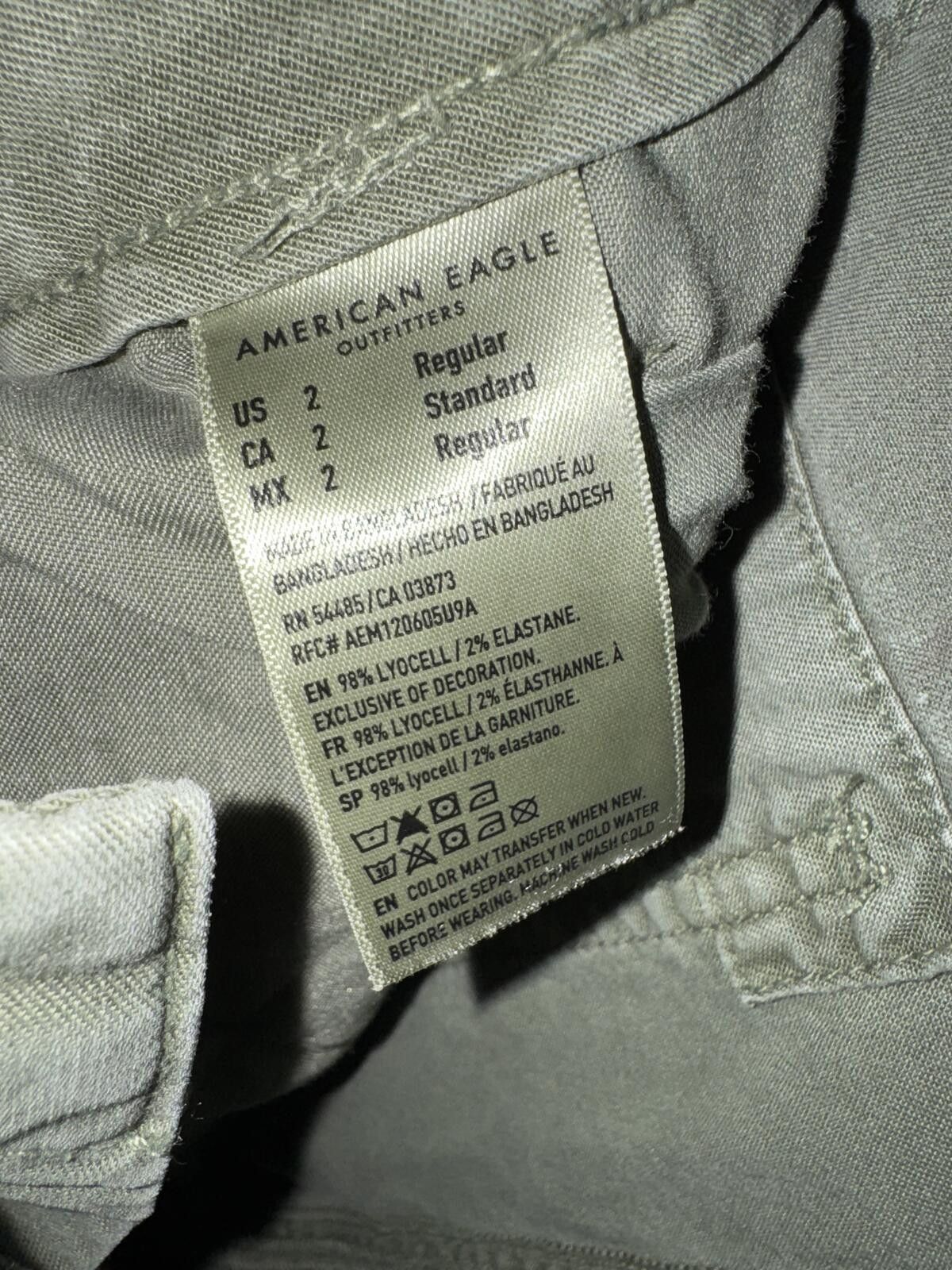 American Eagle Outfitters American Eagle Olive Green Cargo Pants Size 2 Regular Size 26" / US 2 / IT 38 - 3 Thumbnail