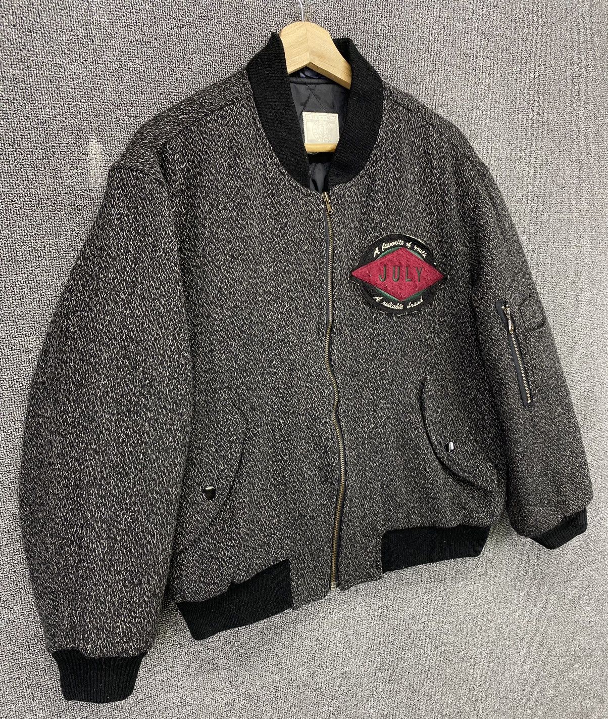 Japanese Brand Vintage July by Haward Wool Bomber Jacket Size US M / EU 48-50 / 2 - 2 Thumbnail