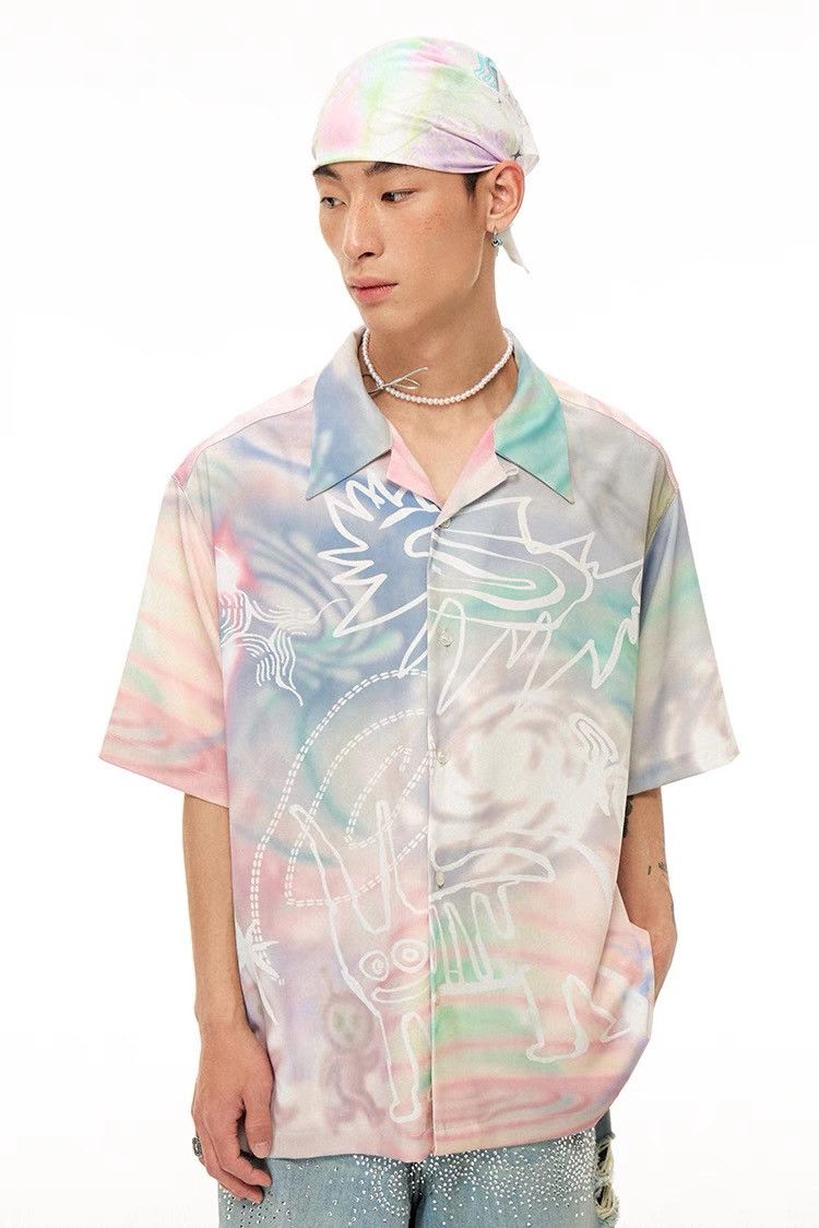 Other Graffiti Carton Button Up Short Sleeve Shirt Size US M / EU 48-50 / 2 - 5 Thumbnail