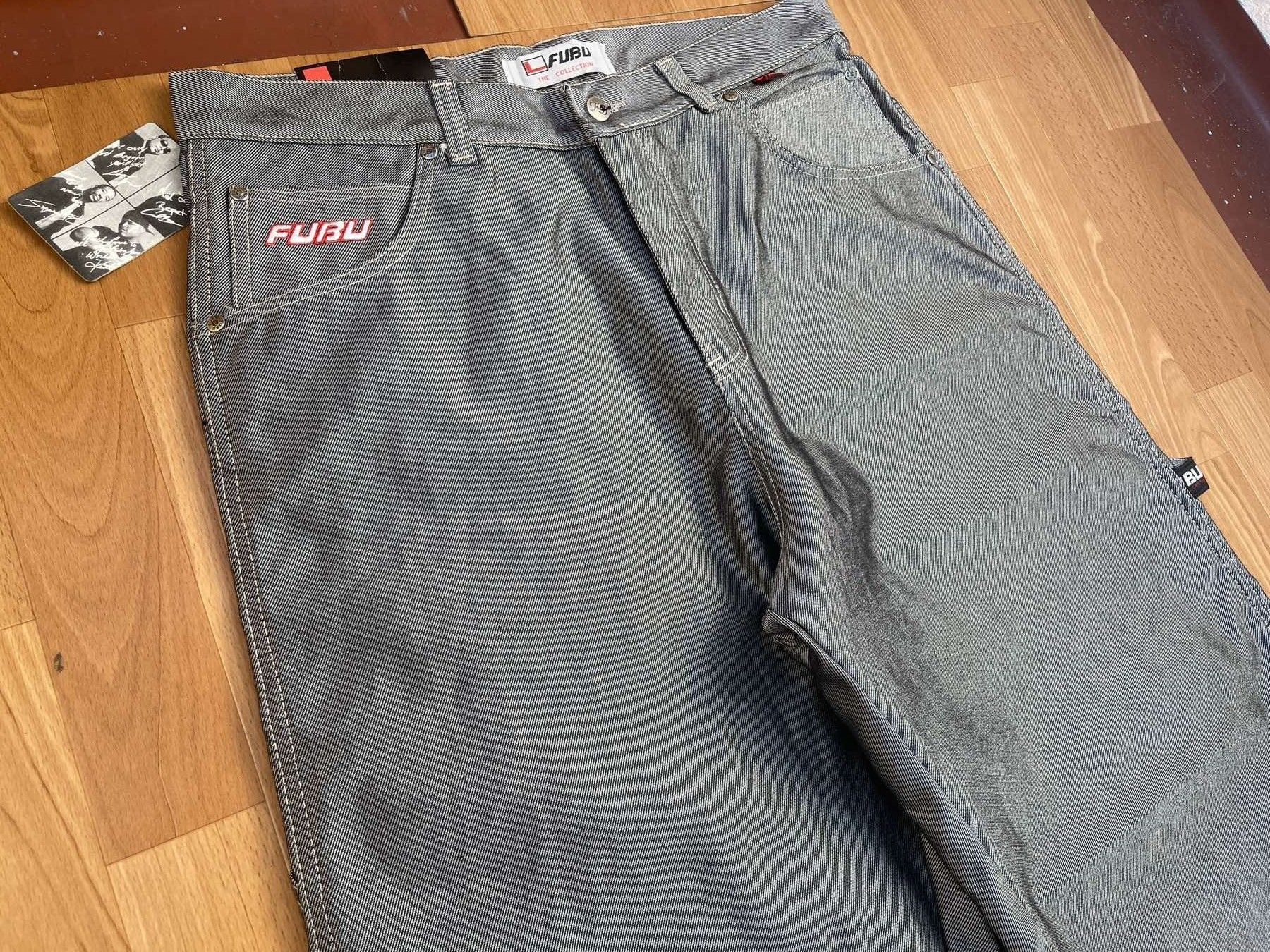 Fubu FUBU jeans shiny vintage baggy jeans silver metallic size 34 Size US 34 / EU 50 - 8 Thumbnail