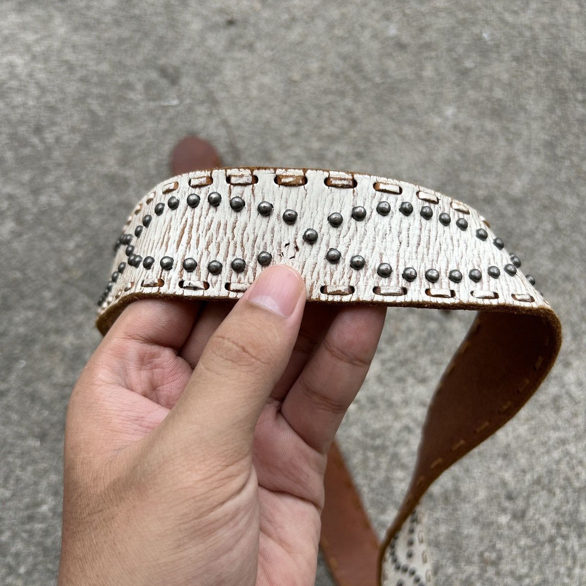 Vintage Vintage studded leather belt (K-a-p-i-t-a-l Style) Size ONE SIZE - 14 Thumbnail