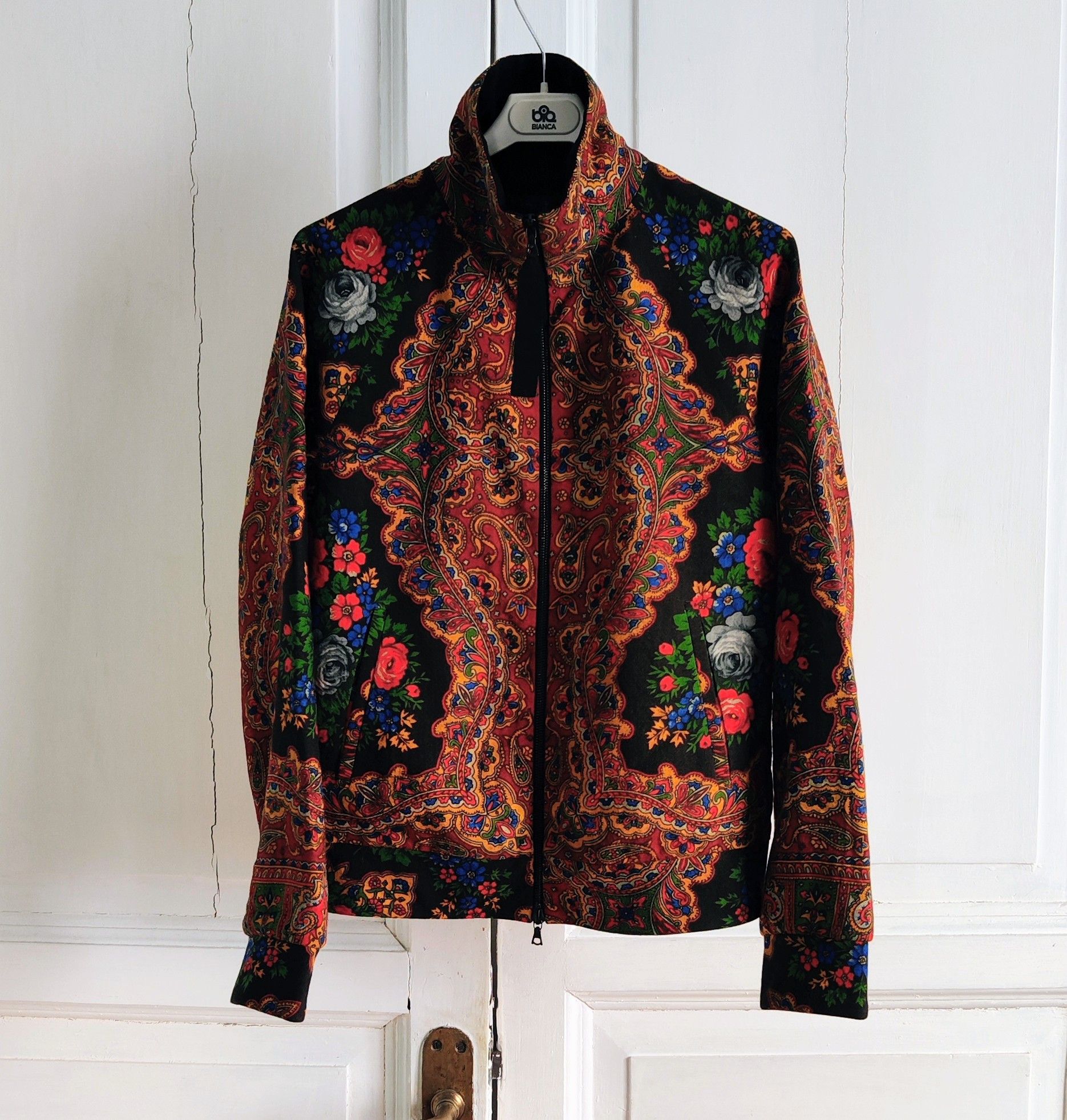 Denis Simachev USSR fullprinted wool bomber.Lke Jean-Paul Gaultier or Gucci Size S / US 4 / IT 40 - 3 Thumbnail