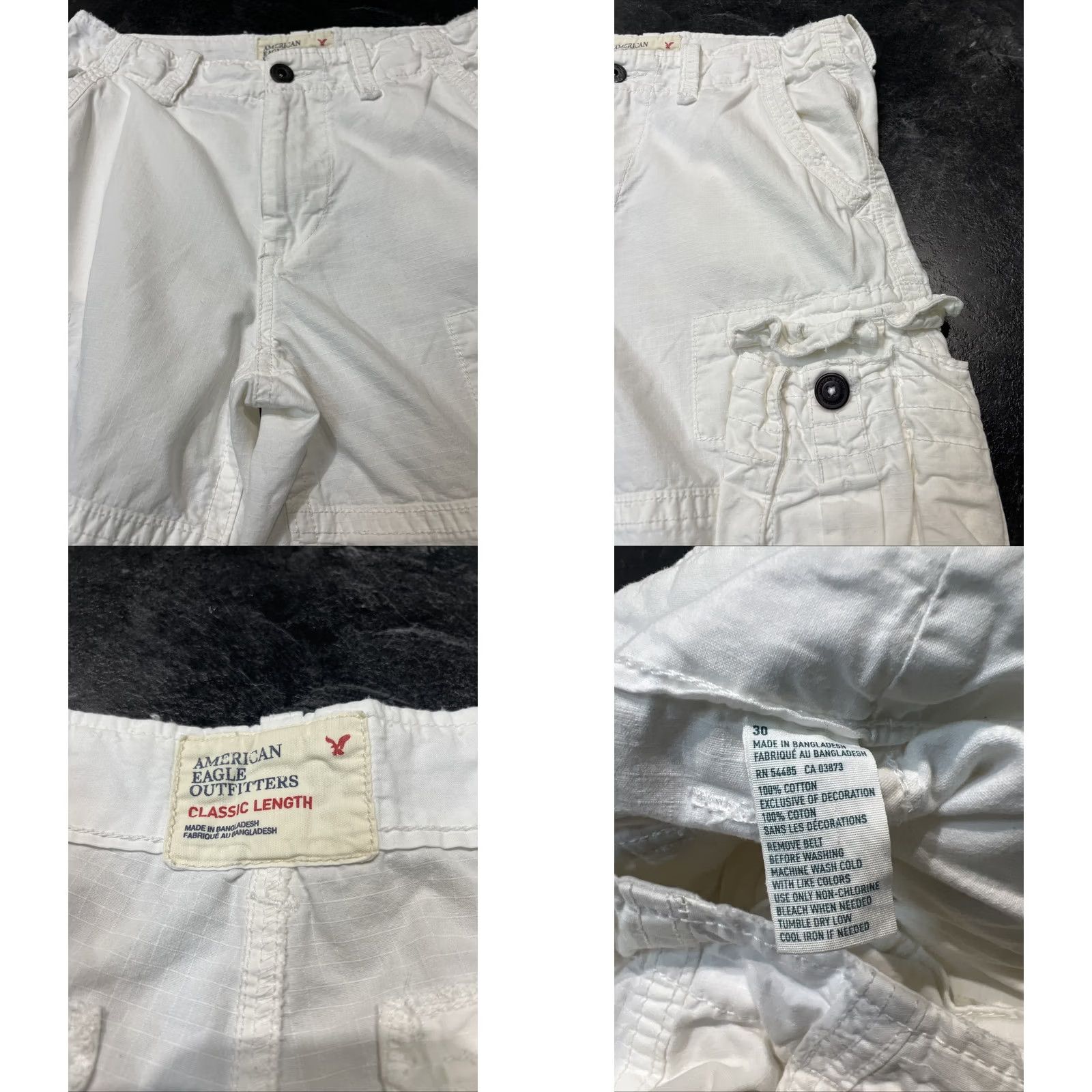 American Eagle Outfitters American Eagle Outfitters Classic Cargo Shorts Mens Size 30 White 10” Inseam Size US 30 / EU 46 - 8 Thumbnail