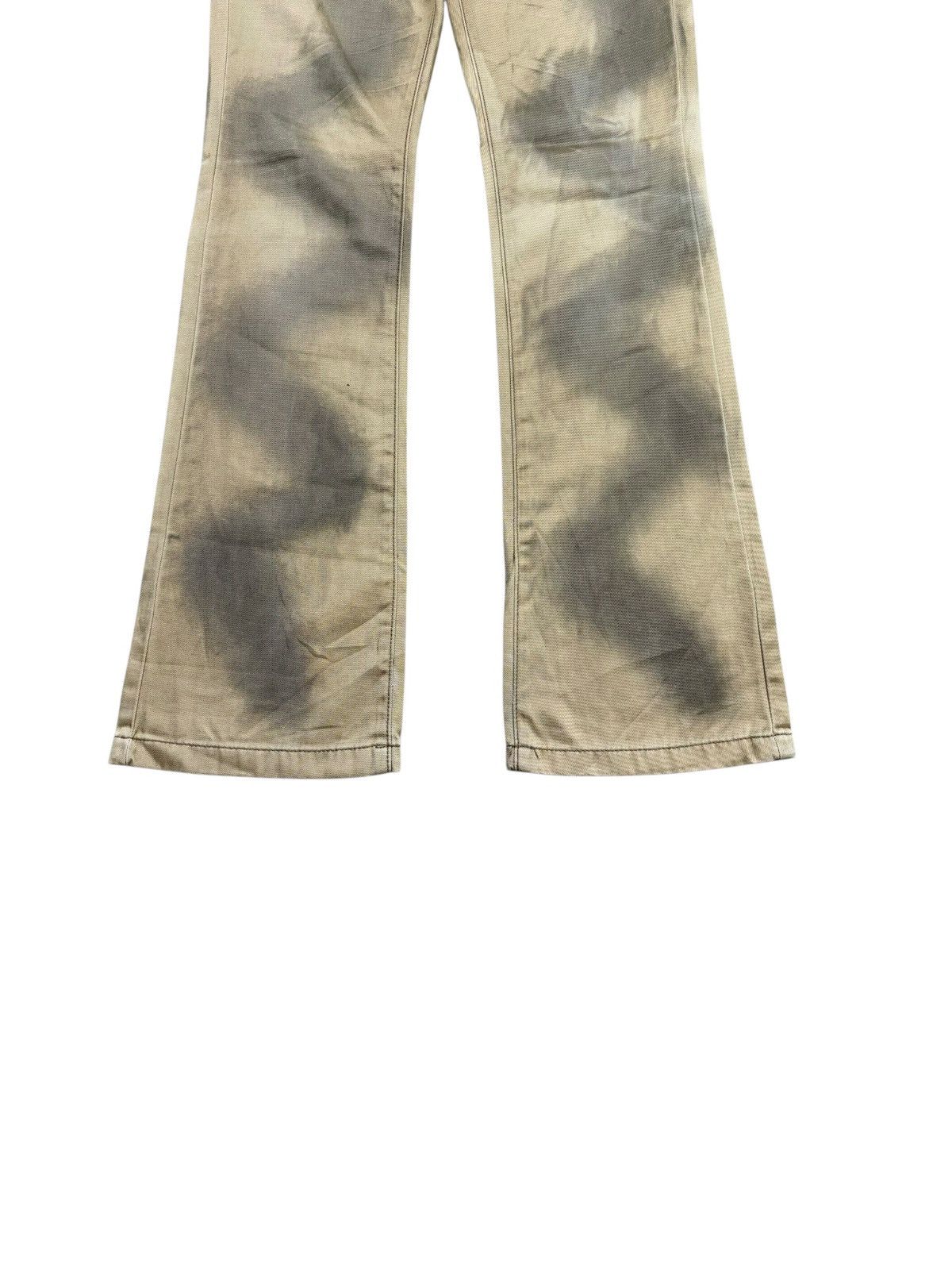 BUFFALO BOBS 2000s Roshell - Waxed Oil Flared Pants Mohair Patch Size US 29 - 4 Thumbnail