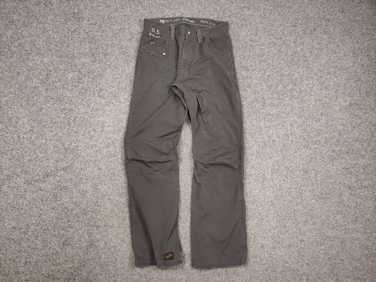 G-Star Vintage G star Raw 5204 Cargo Elwood Gray Bondage Pants Size US 32 / EU 48 - 1 Thumbnail