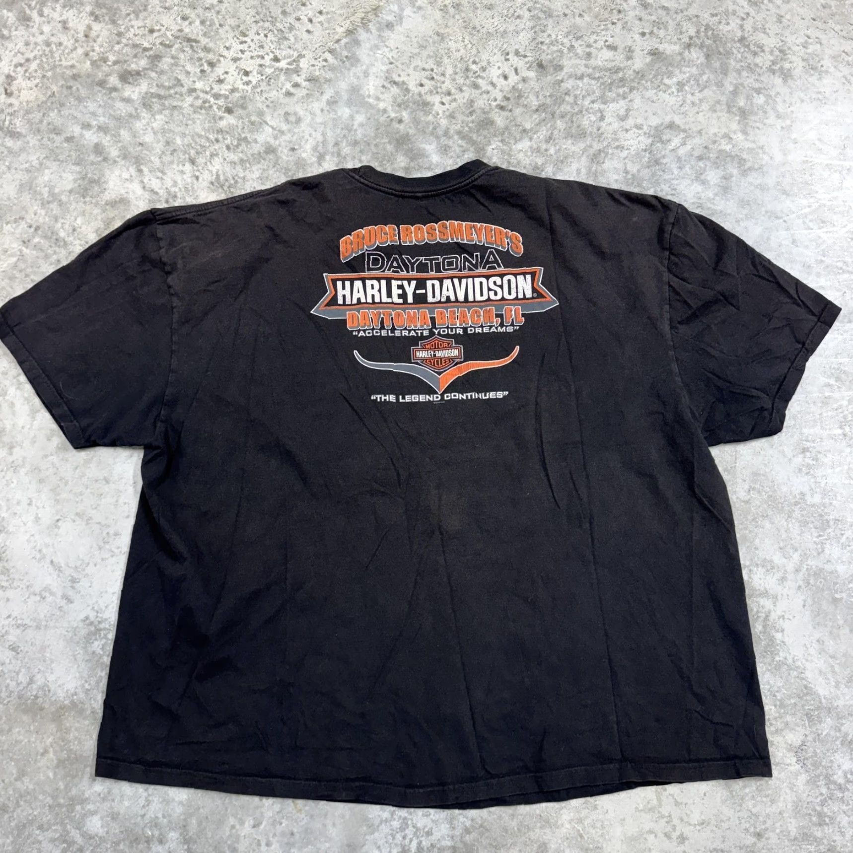 Harley Davidson VINTAGE Harley-Davidson Shirt Mens XL Black Pocket Tee Bruce Rossmeyer Daytona Size US XL / EU 56 / 4 - 5 Thumbnail