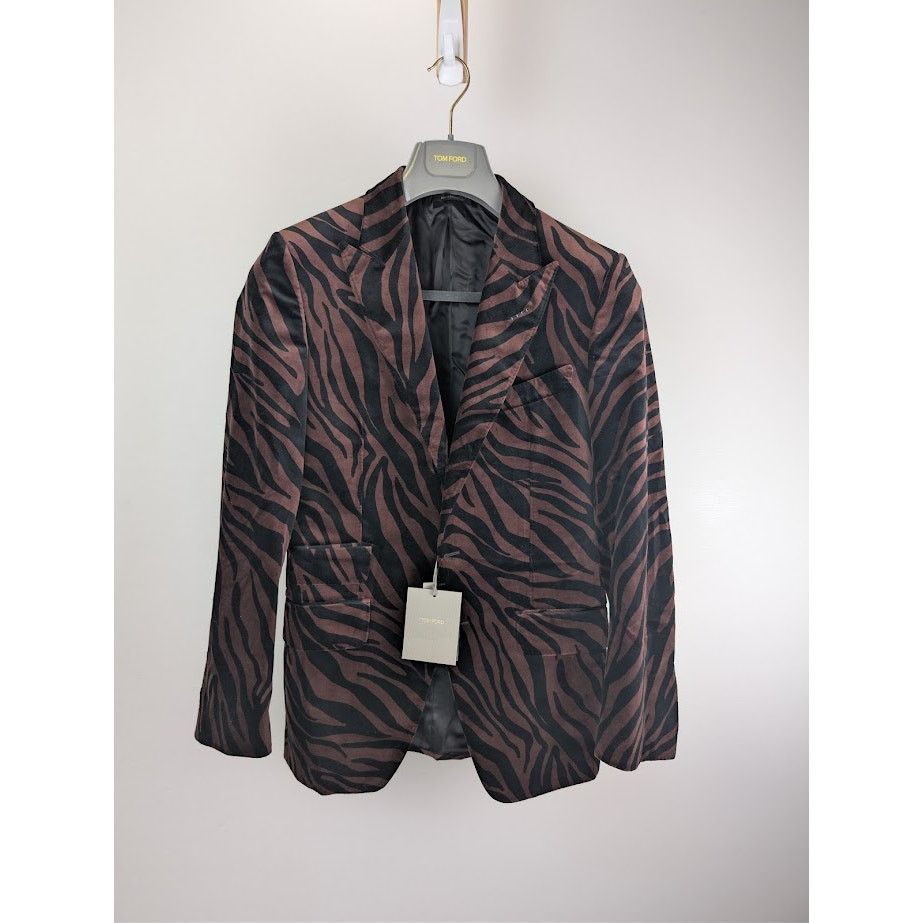Tom Ford o1rshd1 Blazer Jacket in Black/Brown Size US M / EU 48-50 / 2 - 7 Thumbnail