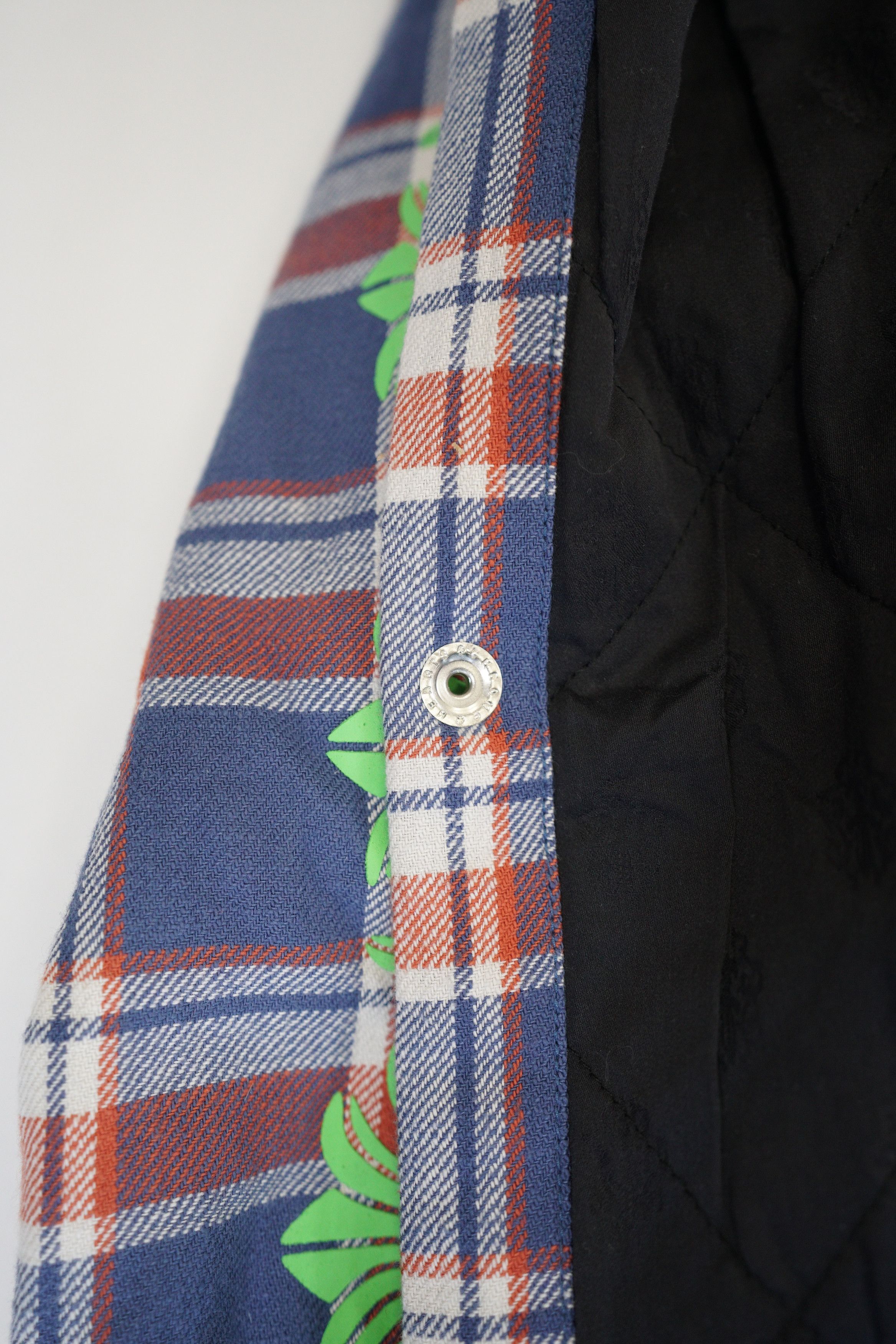 Chrome Hearts Chrome Hearts Blue & Red Plaid Cropped Cargo Flannel Shirt Size US XL / EU 56 / 4 - 15 Thumbnail