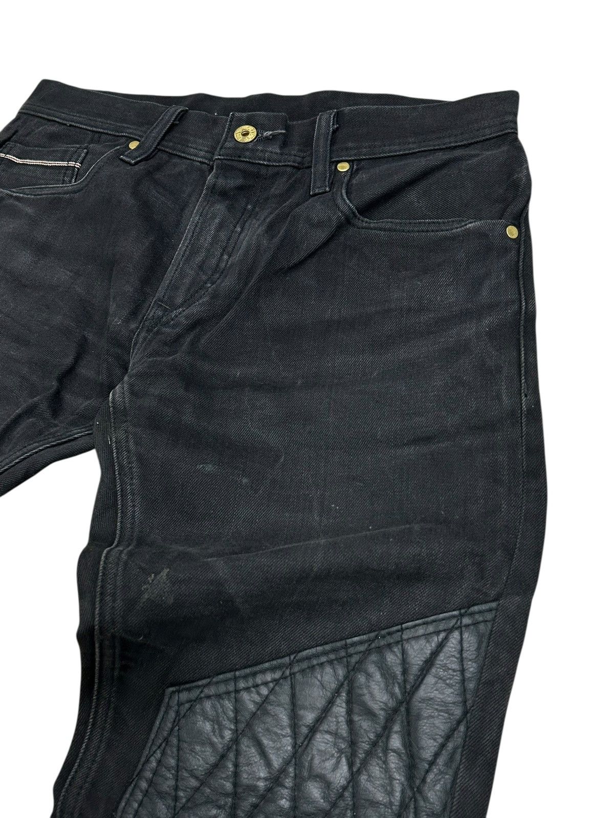 Hysteric Glamour Union Made Selvedge Neo Biker Leather Padded Racing Sport Size US 30 / EU 46 - 7 Thumbnail
