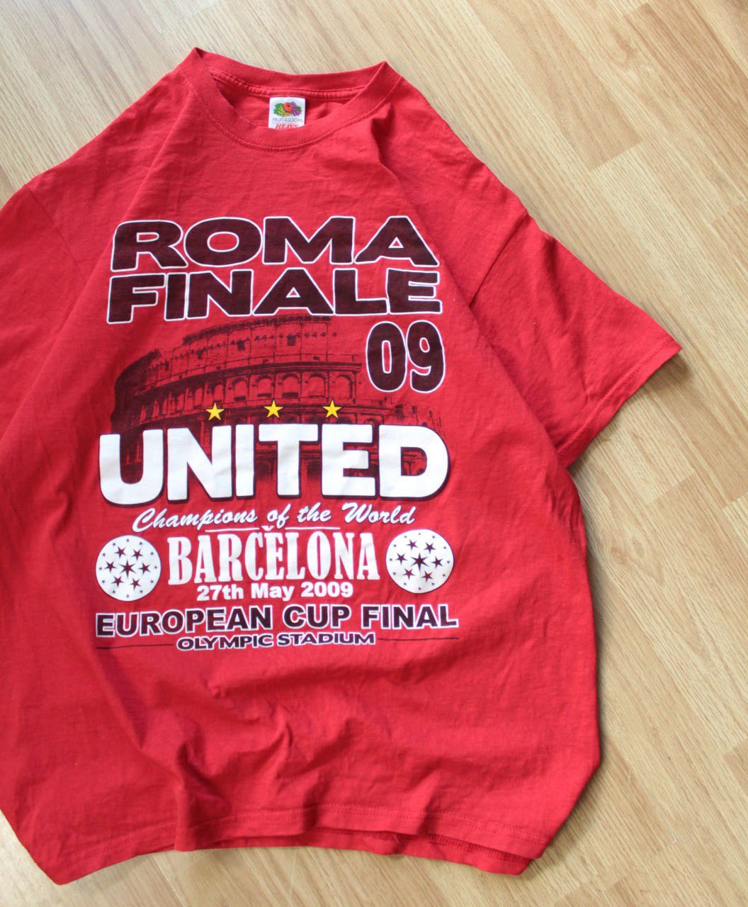 Vintage 🔥 2008 Euro Cup Final Roma United Inter Barcelona T Shirt Size US XL / EU 56 / 4 - 3 Thumbnail
