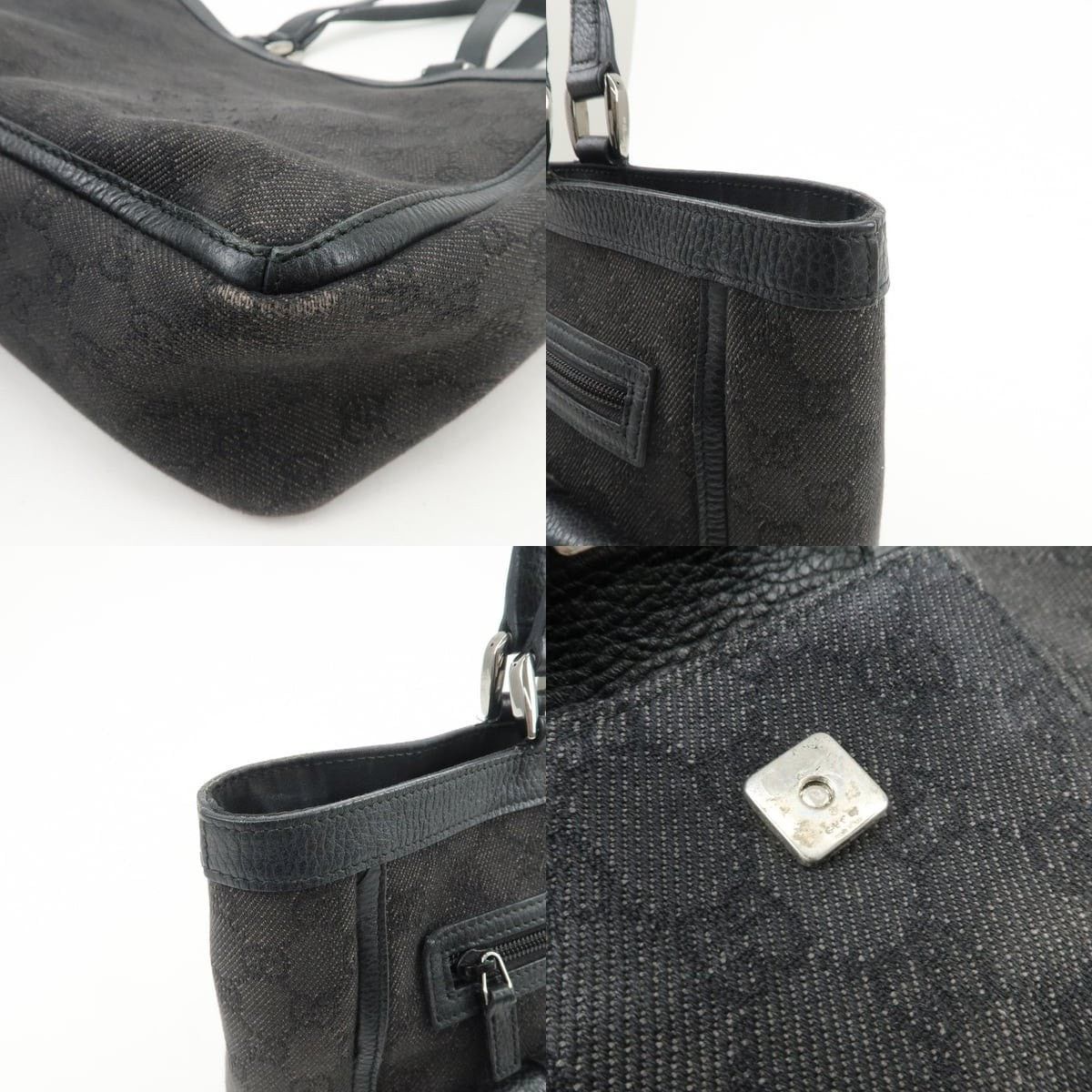 Gucci Gucci Abbey GG Canvas & Leather Shoulder Bag Black Size ONE SIZE - 5 Thumbnail