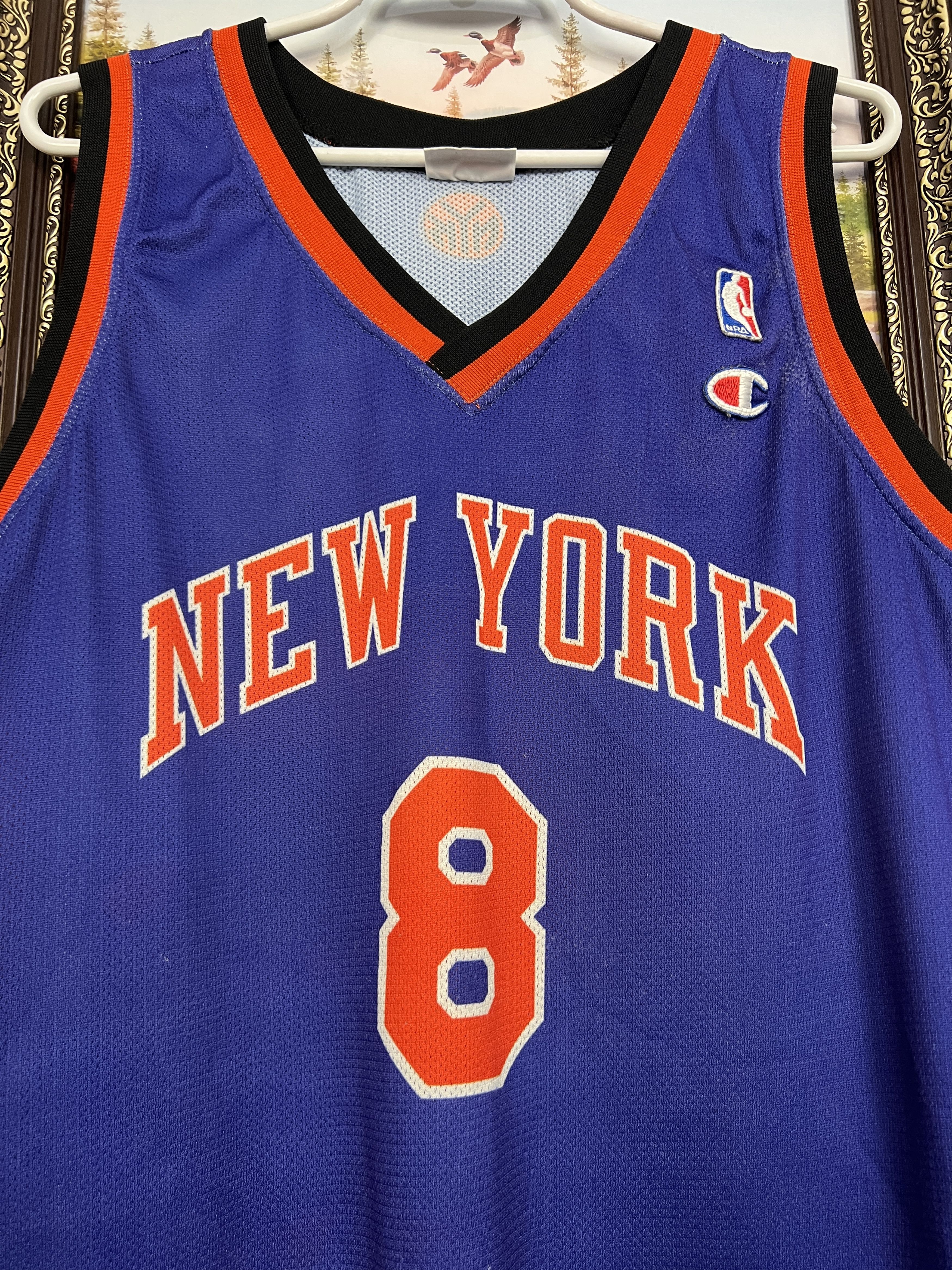Champion Vintage 90's Champion New York Knicks Sprewell Jersey Trikot Size US XL / EU 56 / 4 - 4 Thumbnail