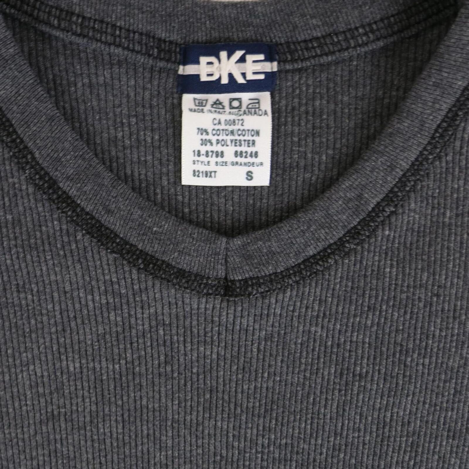 BKE BKE Short Sleeve Gray Ribbed Crew Neck Shirt Men's Small Size US S / EU 44-46 / 1 - 2 Thumbnail