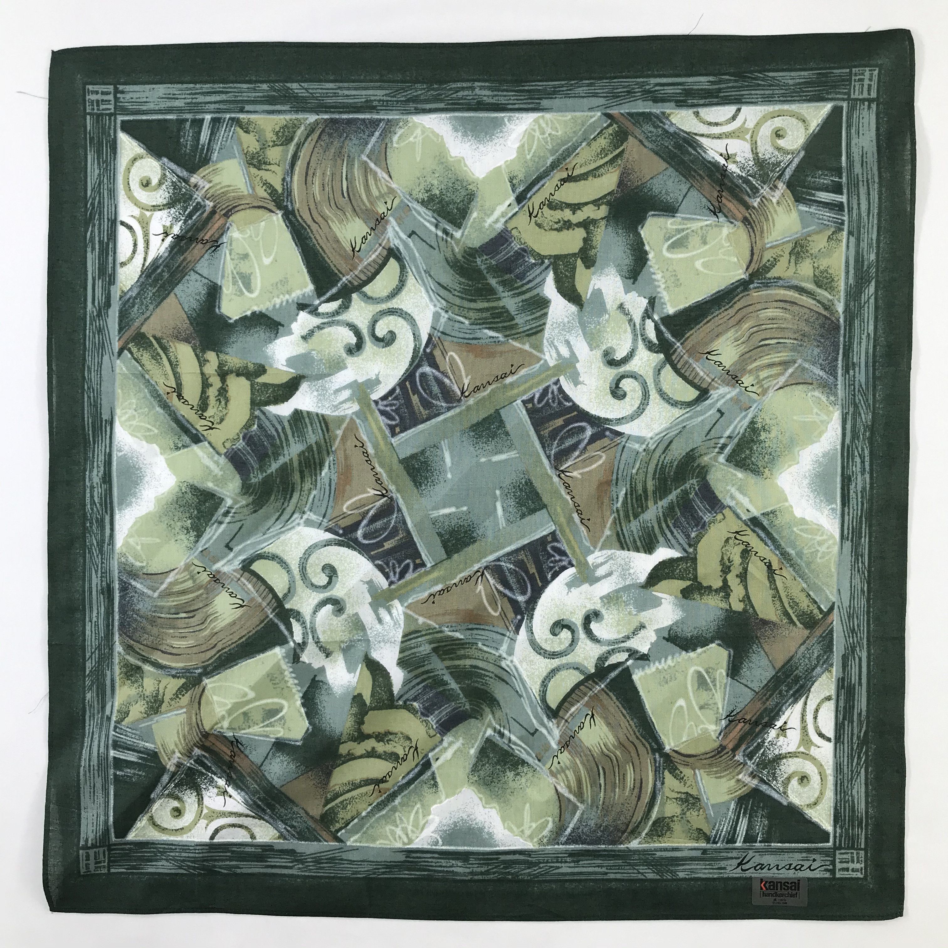 Kansai Yamamoto × Vintage Kansai Bandana / Handkerchief / Neckerchief - S446 Size ONE SIZE - 1 Thumbnail