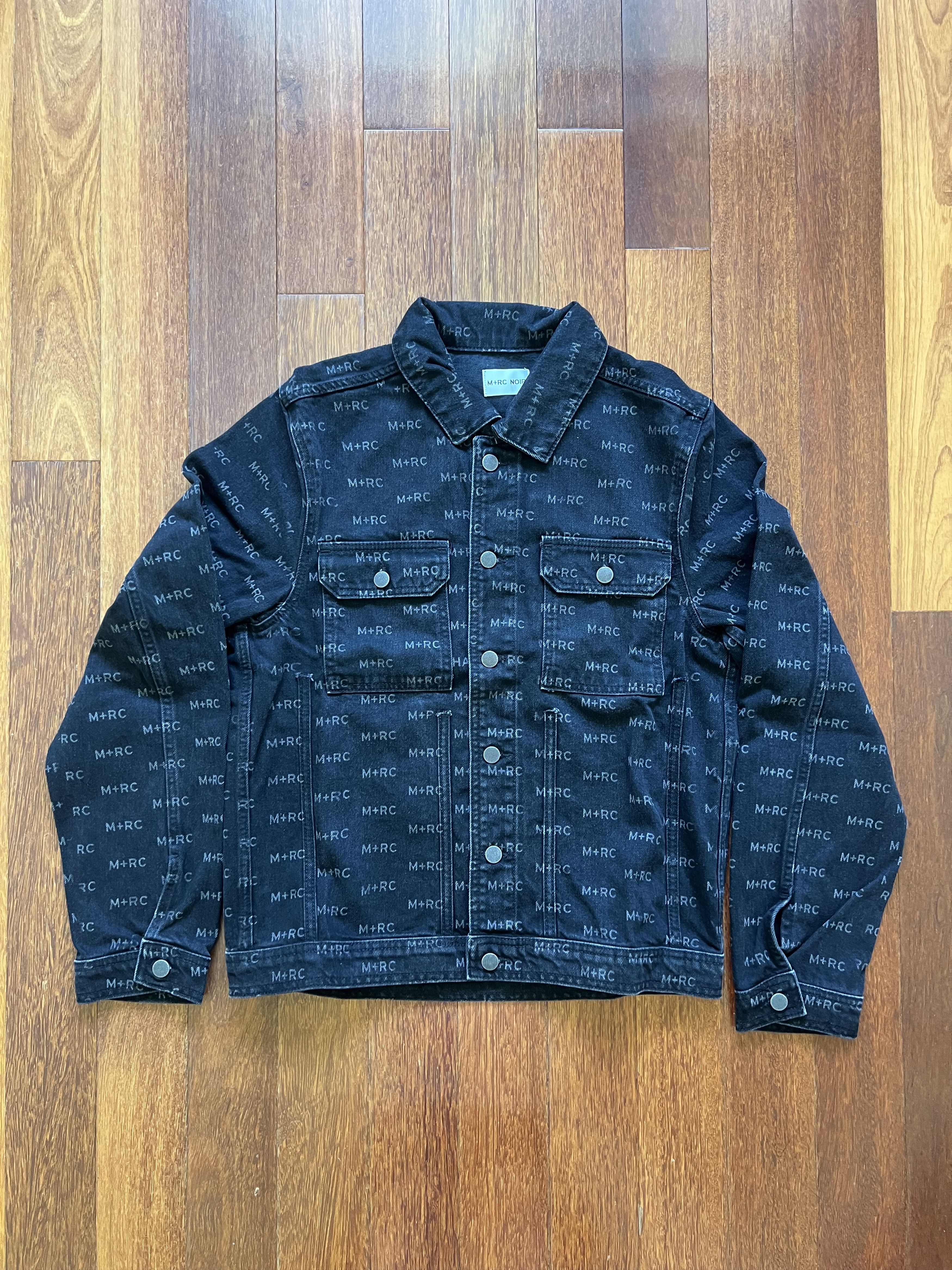 M+Rc Noir 💚 SS19 M+RC Noir Logo Denim Black Jacket Medium NEW Size US M / EU 48-50 / 2 - 6 Thumbnail