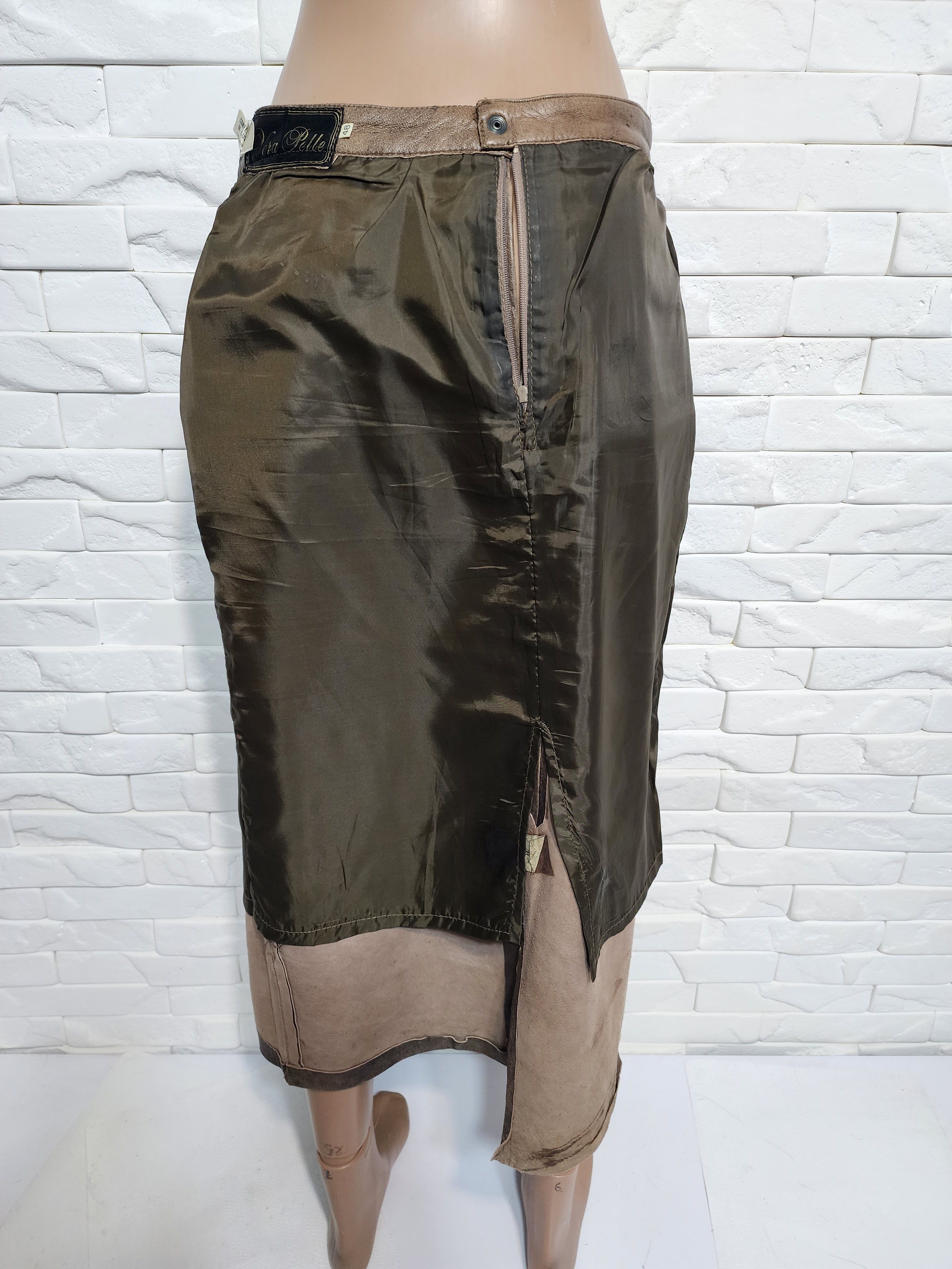 Other Brown Leather Skirt with Pockets Size 30" / US 8 / IT 44 - 8 Thumbnail