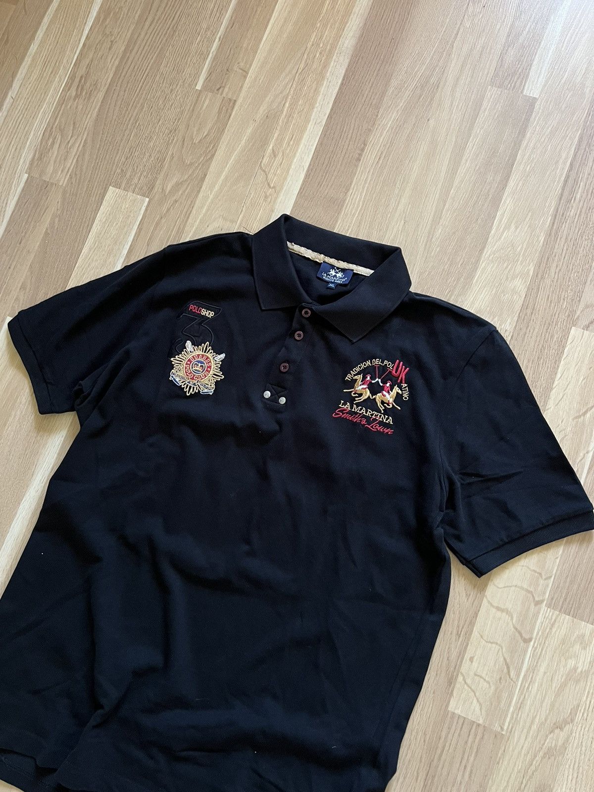 La Martina × Polo Ralph Lauren × Vintage La Martina polo Ralph Lauren vintage polo shirt number 3 lux Size US XL / EU 56 / 4 - 2 Thumbnail